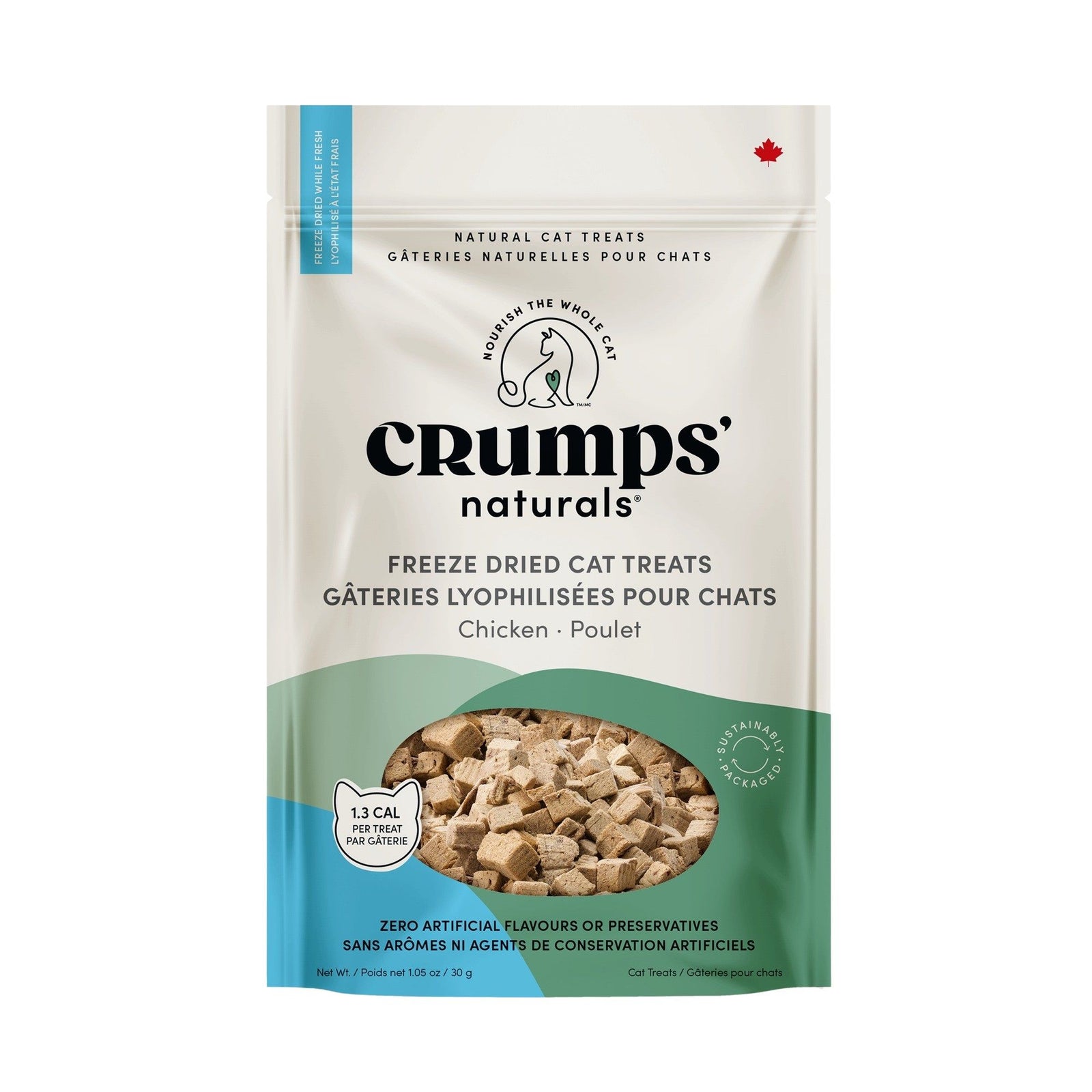 Crumps' Naturals Gâteries Pour Chat, Poulet Lyophilisé 30g - La niche&moi