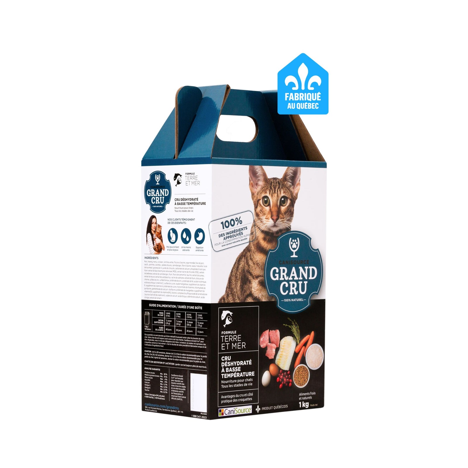 Canisource Grand Cru Nourriture Pour Chat - Terre & Mer 1 Kg - La niche&moi