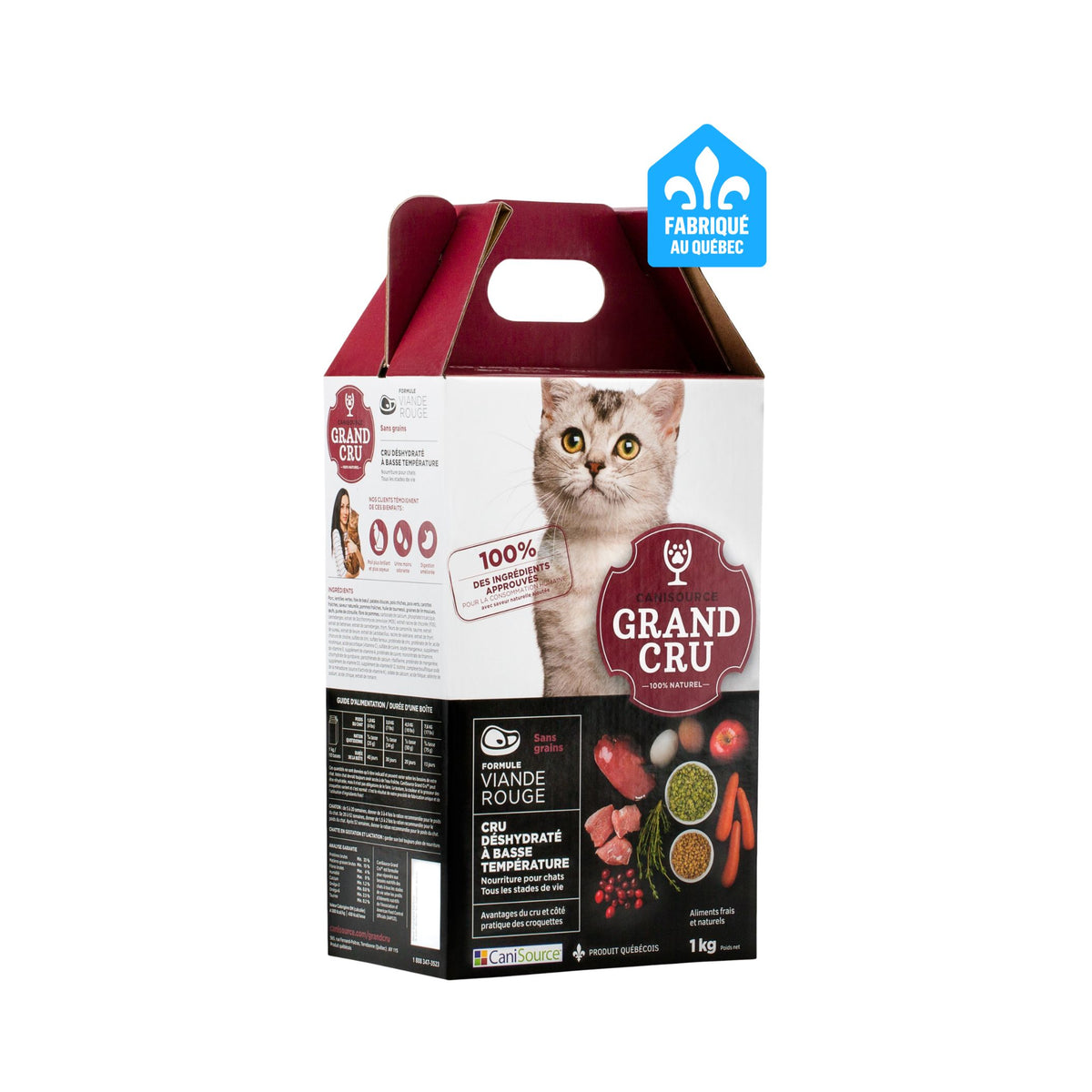 Canisource Grand Cru Nourriture Pour Chat - Viande Rouge 1 Kg - La niche&amp;moi