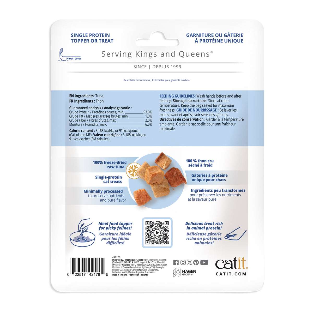 Gâteries Catit Cru séché à froid, Thon, 28,4 g