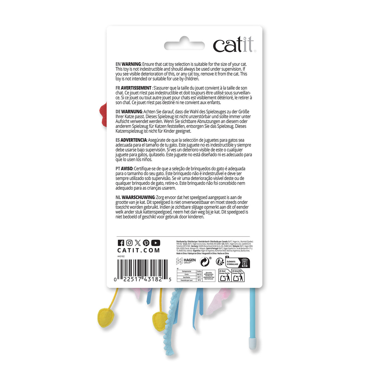 Jouet Catit pour chats, créatures de la mer, paquet de 3 - La niche&amp;moi
