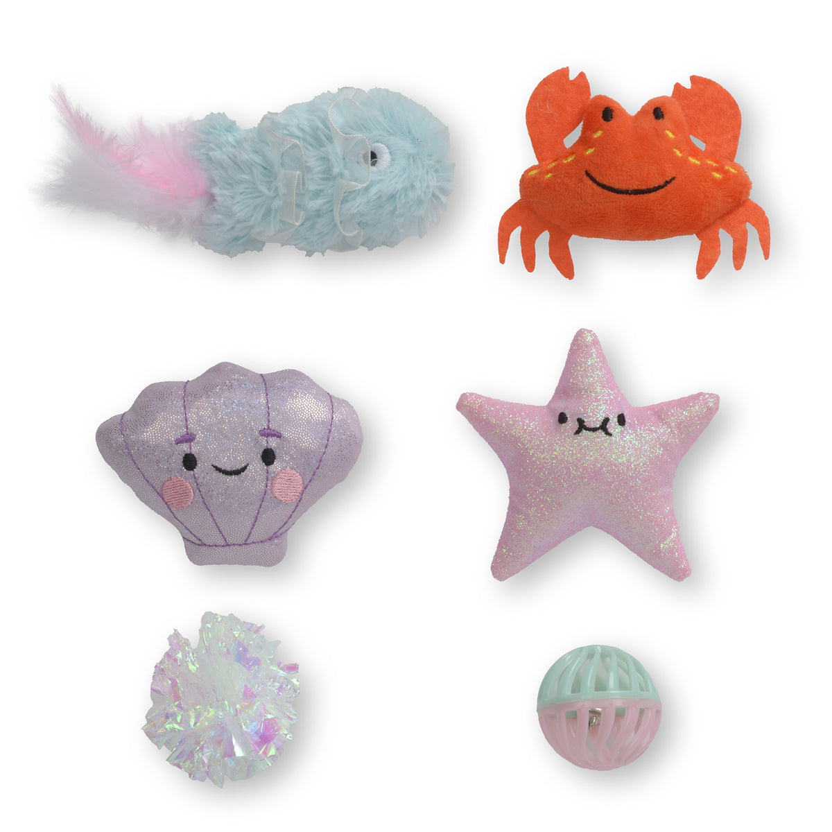 Jouet Catit pour chats, créatures de la mer, paquet de 6 - La niche&amp;moi