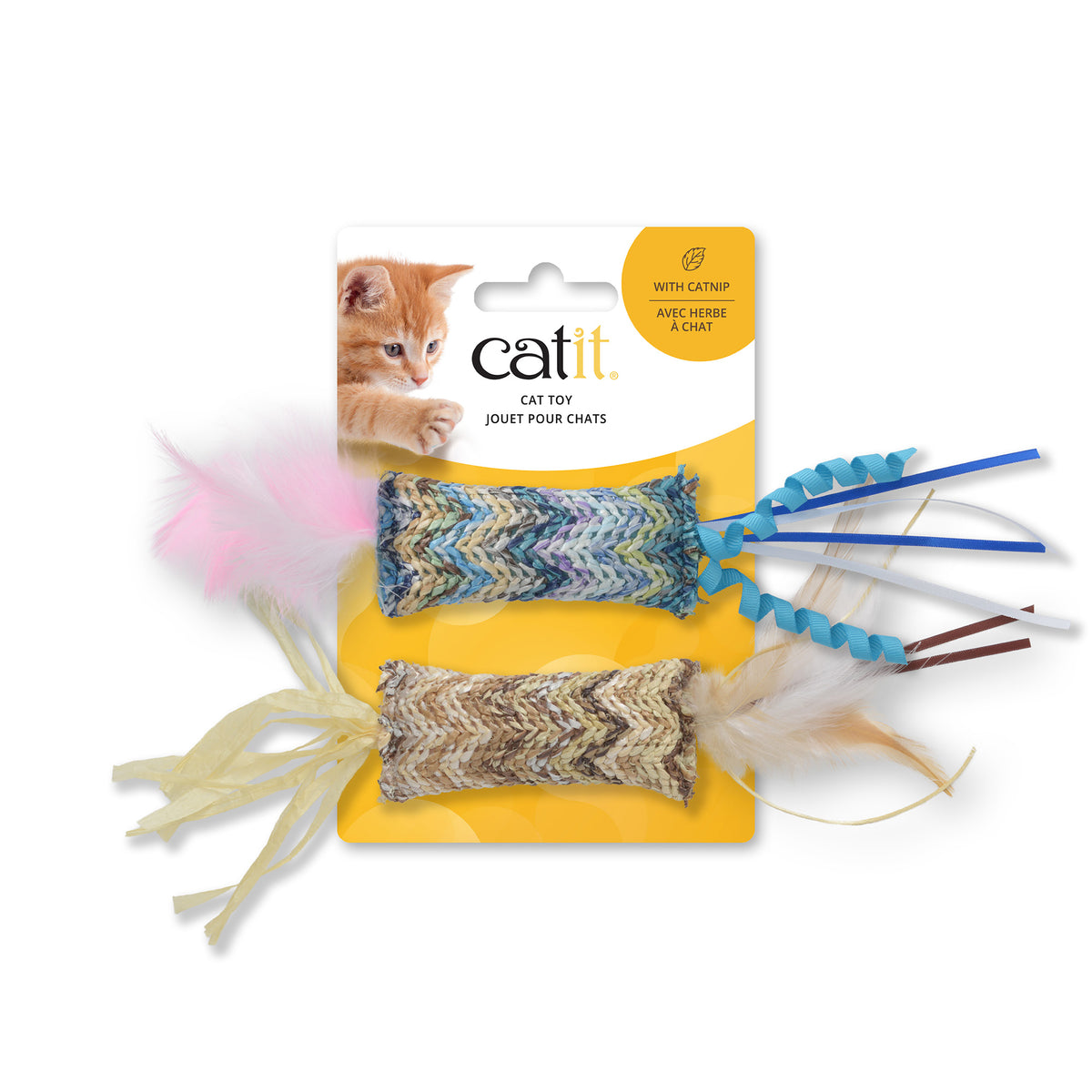 Jouet Catit pour chats, plumes naturelles, paquet de 2 - La niche&amp;moi