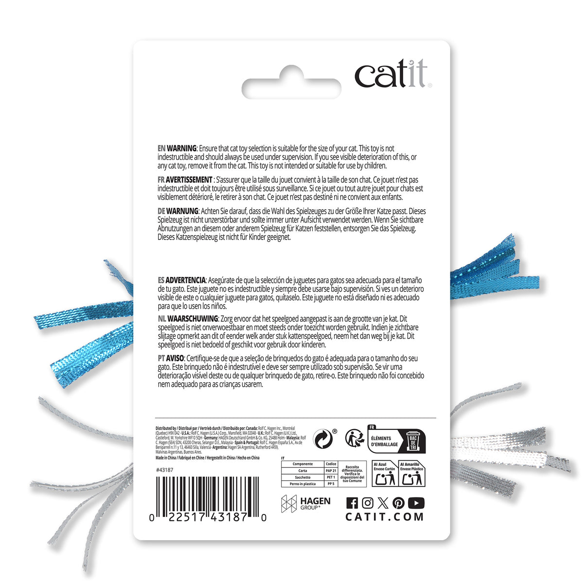 Jouet Catit pour chats, bonbons avec grelot, paquet de 2 - La niche&amp;moi