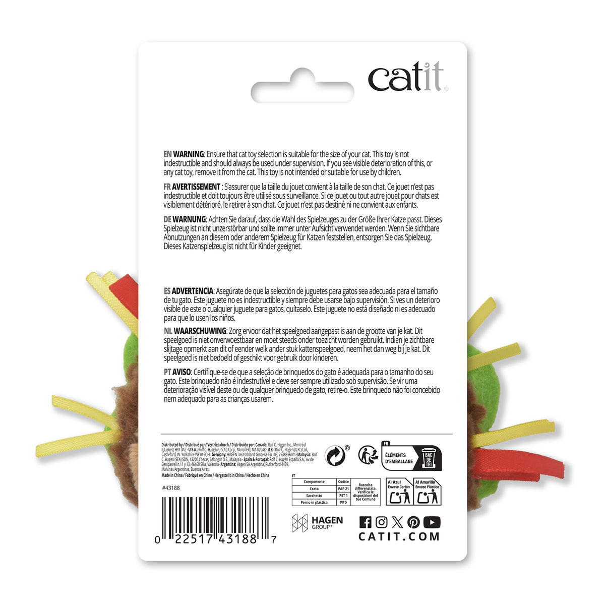 Jouet Catit pour chats, taco en peluche - La niche&amp;moi