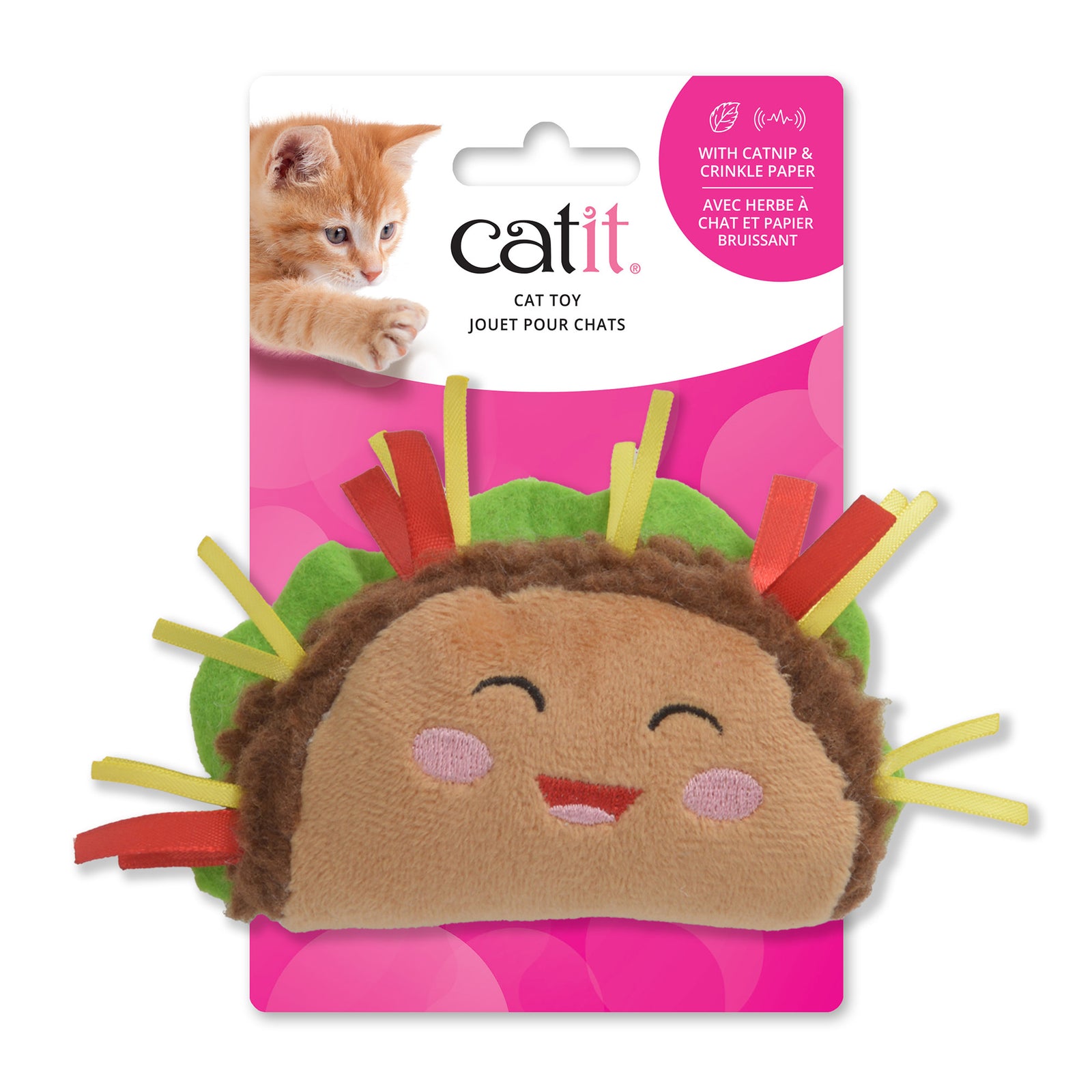 Jouet Catit pour chats, taco en peluche - La niche&moi