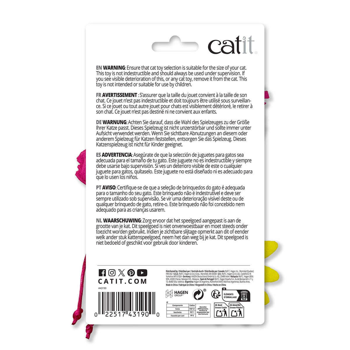 Jouet Catit pour chats, ressorts, paquet de 4 - La niche&amp;moi