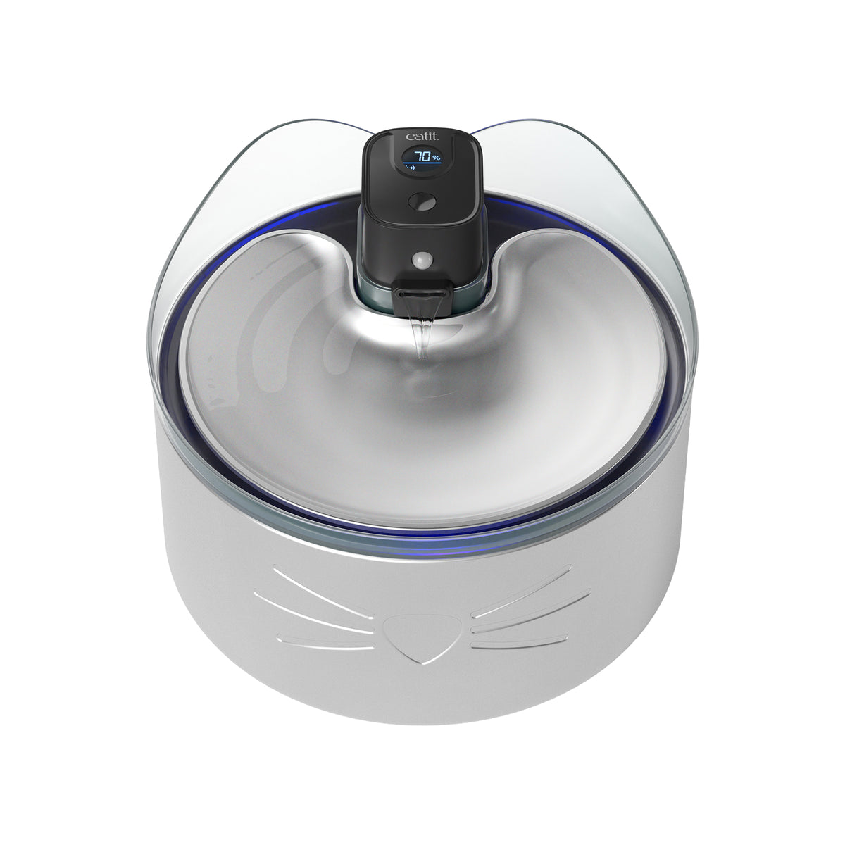 Abreuvoir sans fil Catit PIXI en acier inoxydable avec clarificateur UVC, 5 L (1,3 gal) - La niche&amp;moi