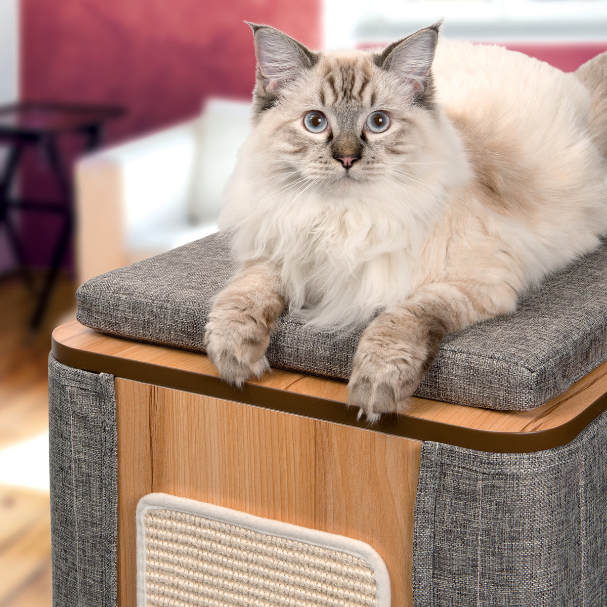 Meuble Cubo Tower Vesper pour chats, 42,5 x 42,5 x 87,5 cm (17 x 17 x 34 po) - La niche&amp;moi