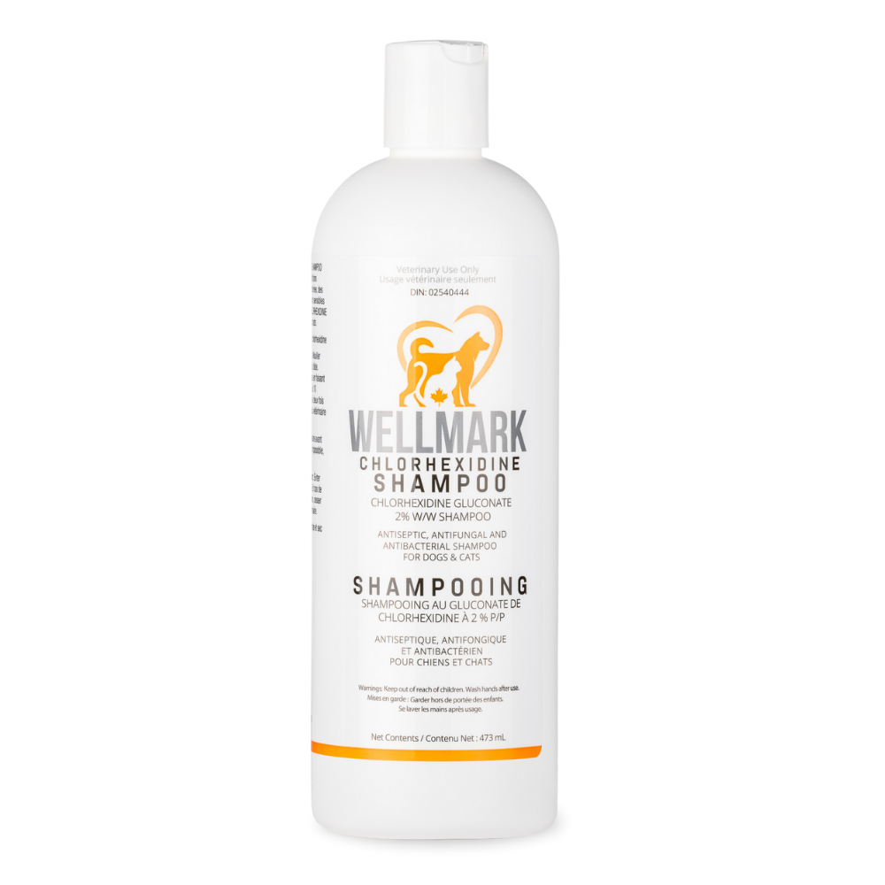Shampooing à base de chlorhexidine Wellmark 473ml - La niche&amp;moi