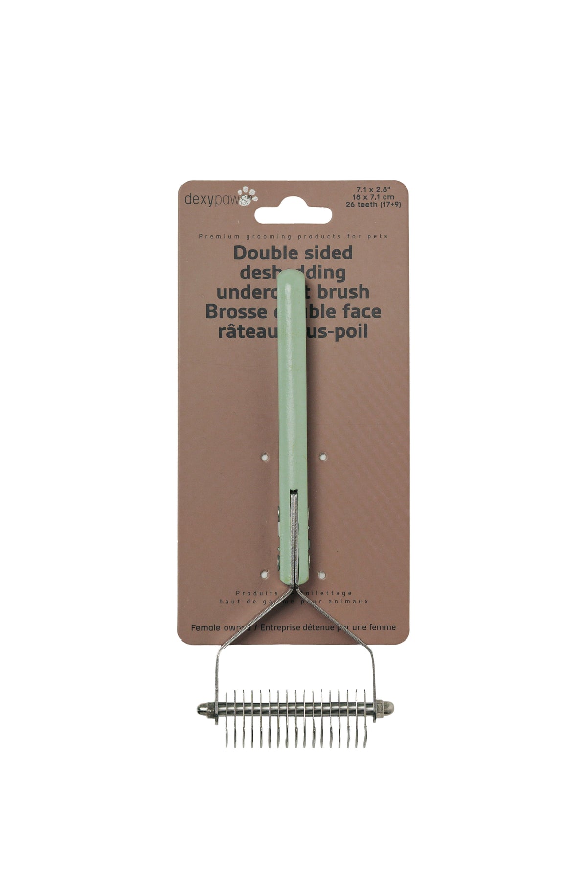 Dexypaws Brosse Métallique Double Face, Râteau Pour Sous-poil - La niche&amp;moi