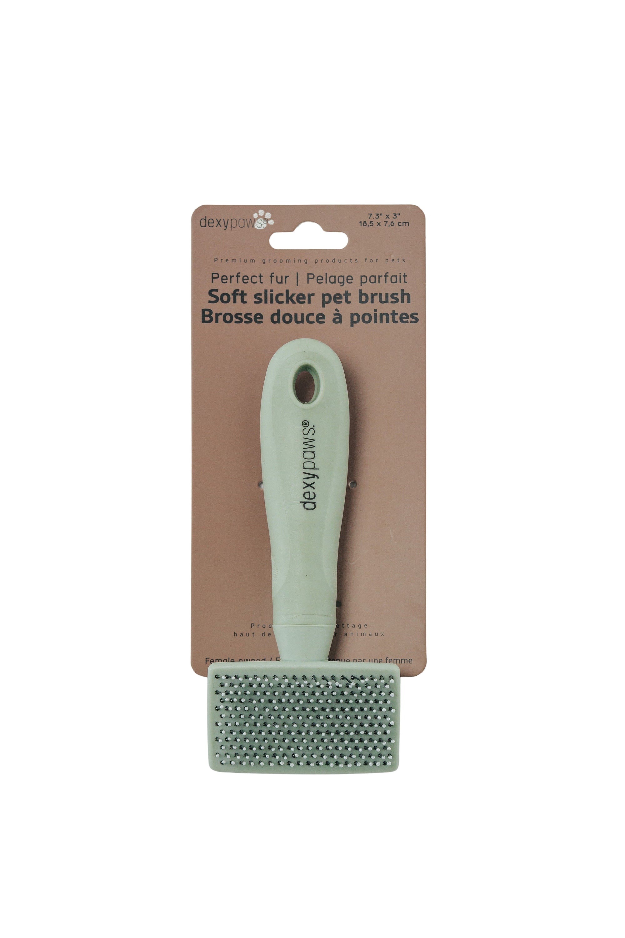 Dexypaws Brosse Démêlante Douce à Pointes De Plastique (slicker)