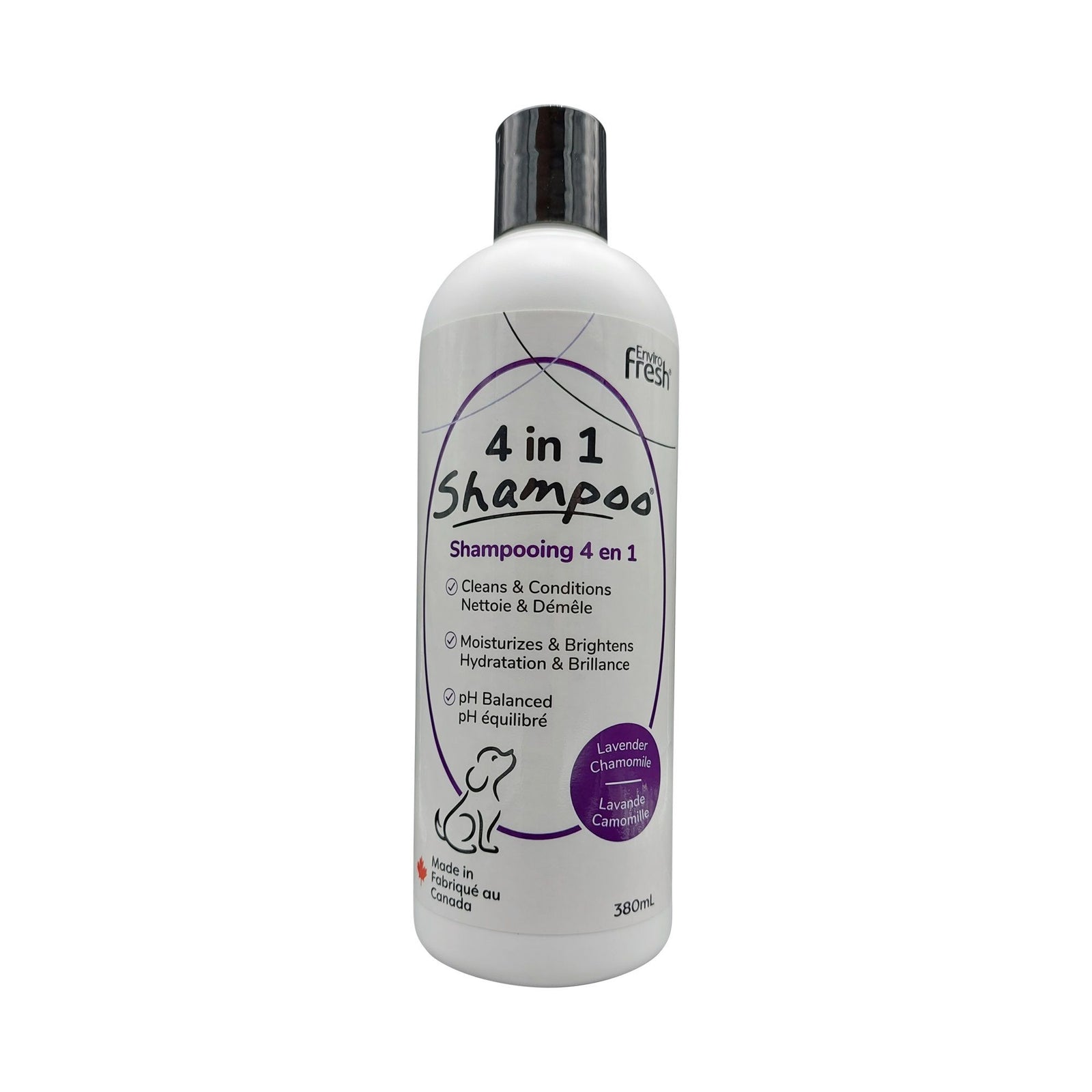 Envirofresh Shampoing Pour Chien, 4 En 1 - Lavande & Camomille 380ml - La niche&moi