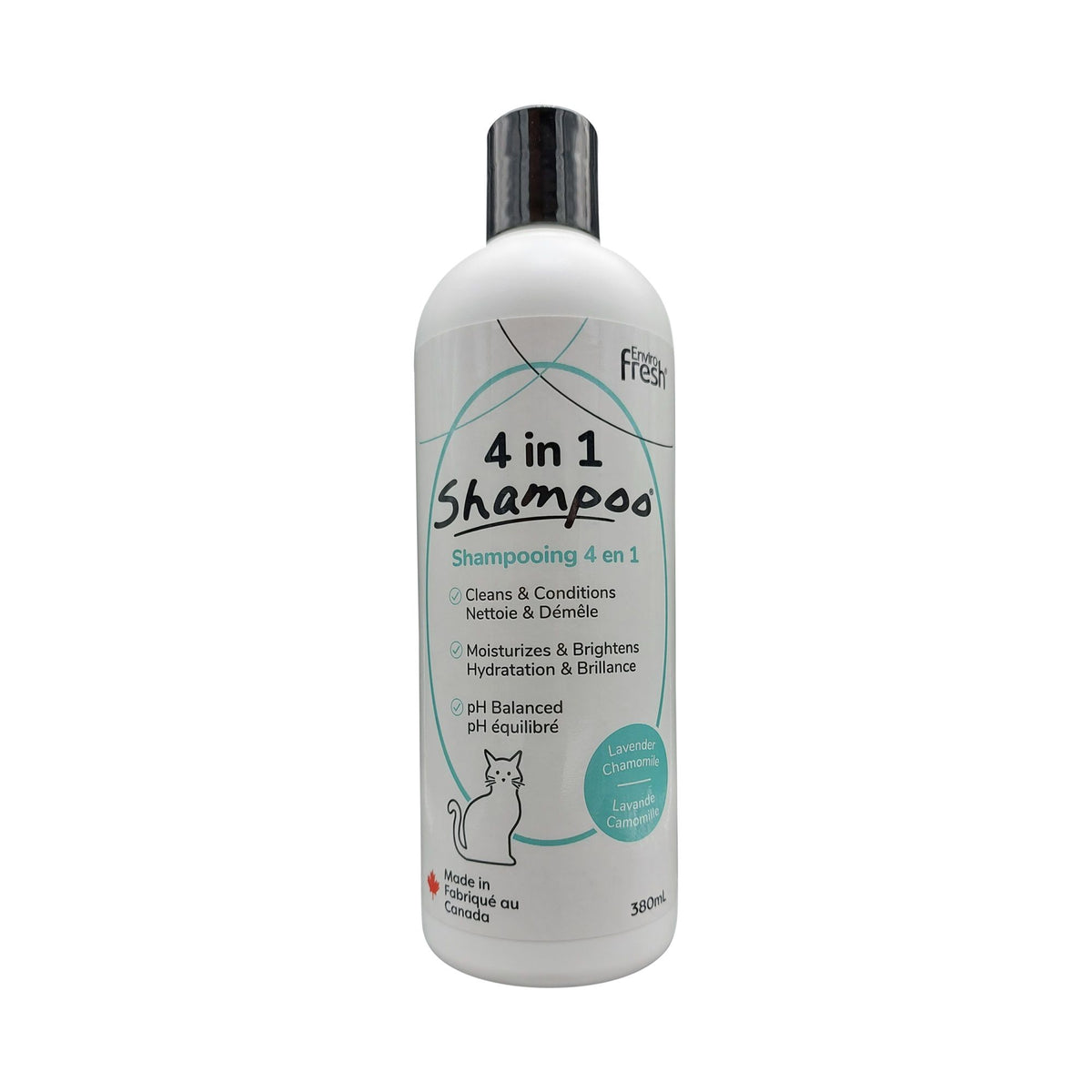 Envirofresh Shampoing Pour Chat, 4 En 1 - Lavande &amp; Camomille 380ml - La niche&amp;moi