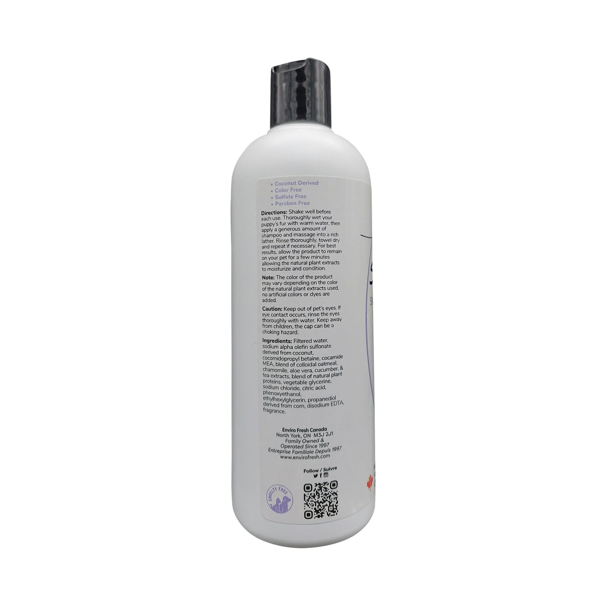 Envirofresh Shampoing Pour Chiot, Formule Douce Au Lait De Coco 380ml - La niche&amp;moi