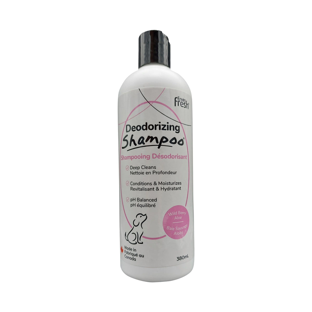 Envirofresh Shampoing Pour Chien, Formule Désodorisante Baies Sauvages &amp; Aloès 380ml - La niche&amp;moi