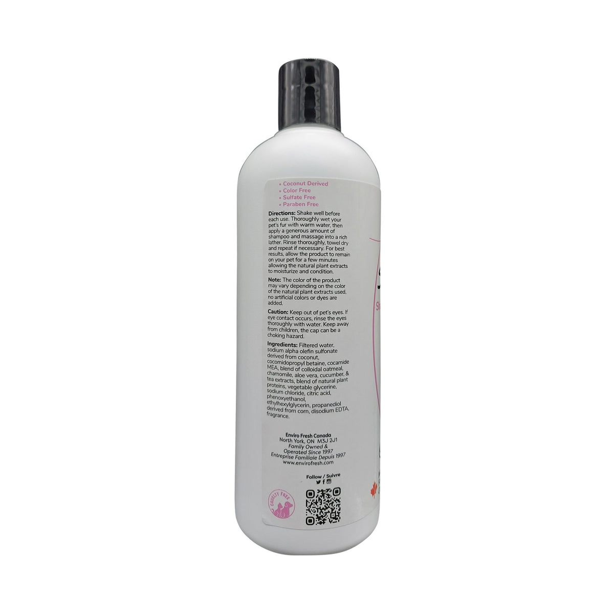Envirofresh Shampoing Pour Chien, Formule Désodorisante Baies Sauvages &amp; Aloès 380ml - La niche&amp;moi