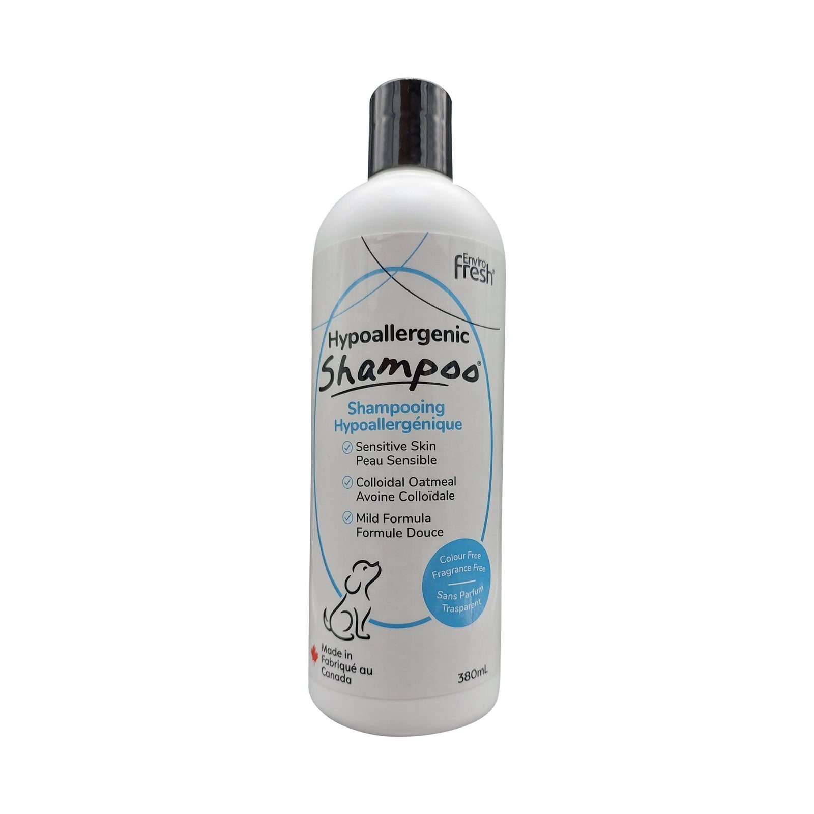 Envirofresh Shampoing Pour Chien, Hypoallergénique, Sans Parfum & Sans Couleur 380ml - La niche&moi