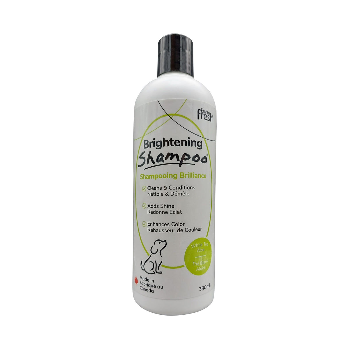 Envirofresh Shampoing Pour Chien, Brillance à Base D&#39;aloès &amp; Thé Blanc 380ml - La niche&amp;moi