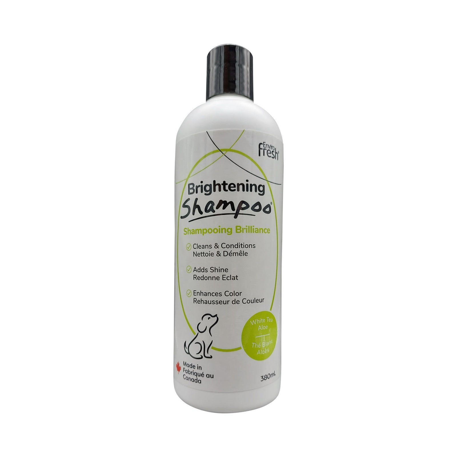Envirofresh Shampoing Pour Chien, Brillance à Base D'aloès & Thé Blanc 380ml - La niche&moi