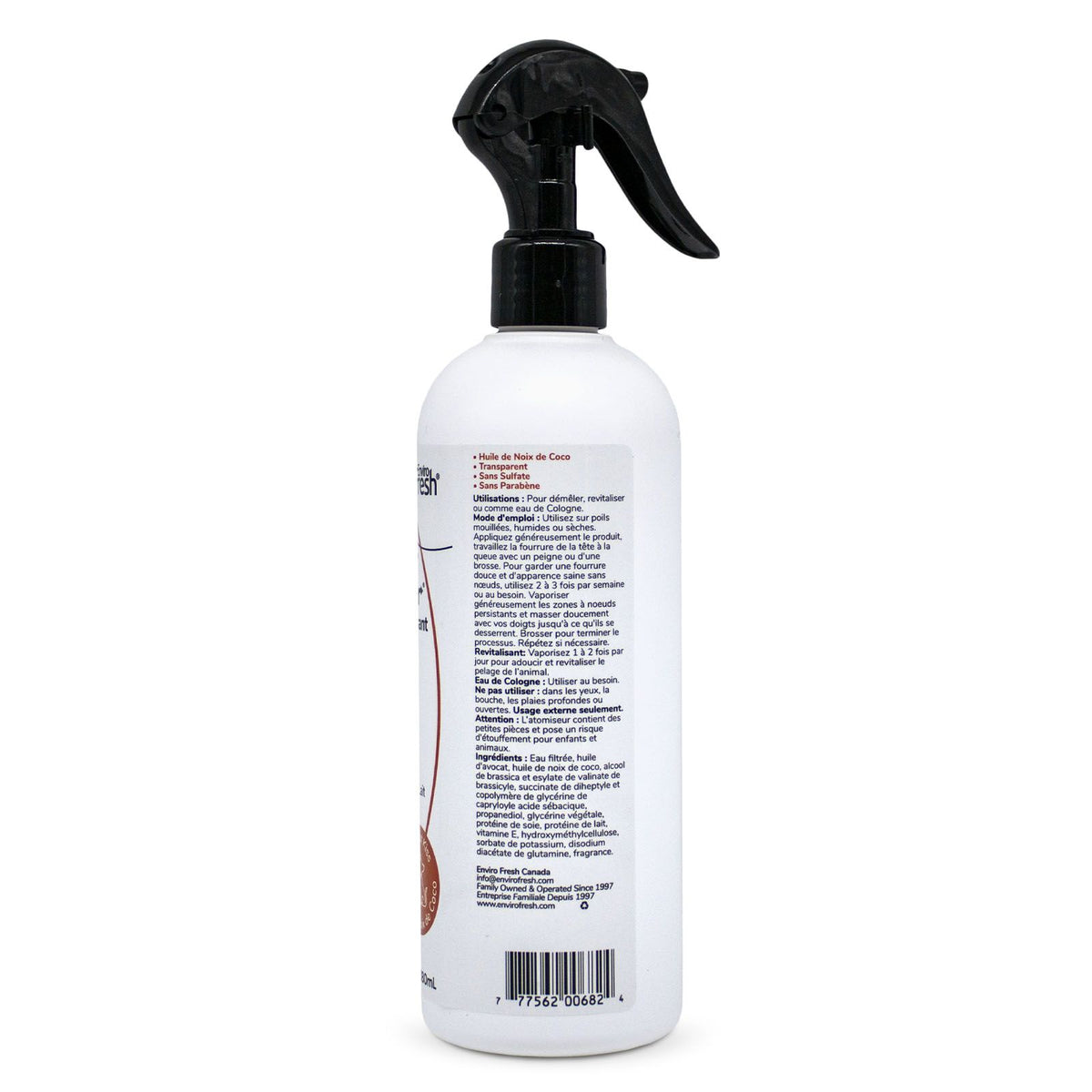 Envirofresh Après-shampoing Pour Chien, Démêlant - Baiser à La Noix De Coco 380ml - La niche&amp;moi