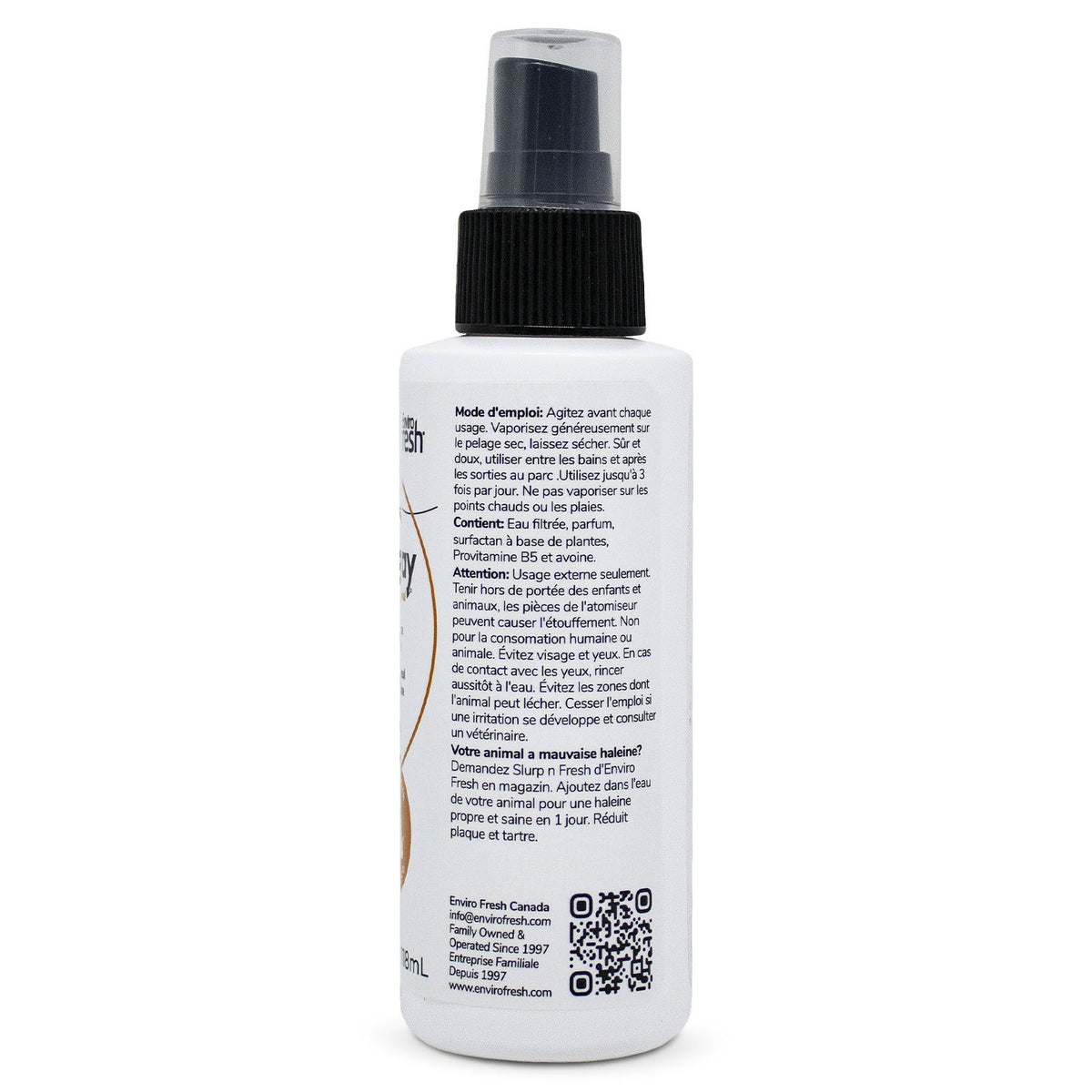 Envirofresh Brume Corporelle Pour Animaux, Provitamine B5 &amp; Avoine - Lait De Coco 118ml - La niche&amp;moi