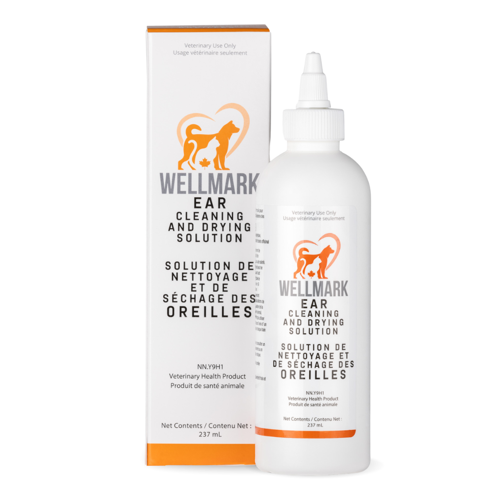 Solution de nettoyage et de séchage des oreilles Wellmark 237ml - La niche&amp;moi