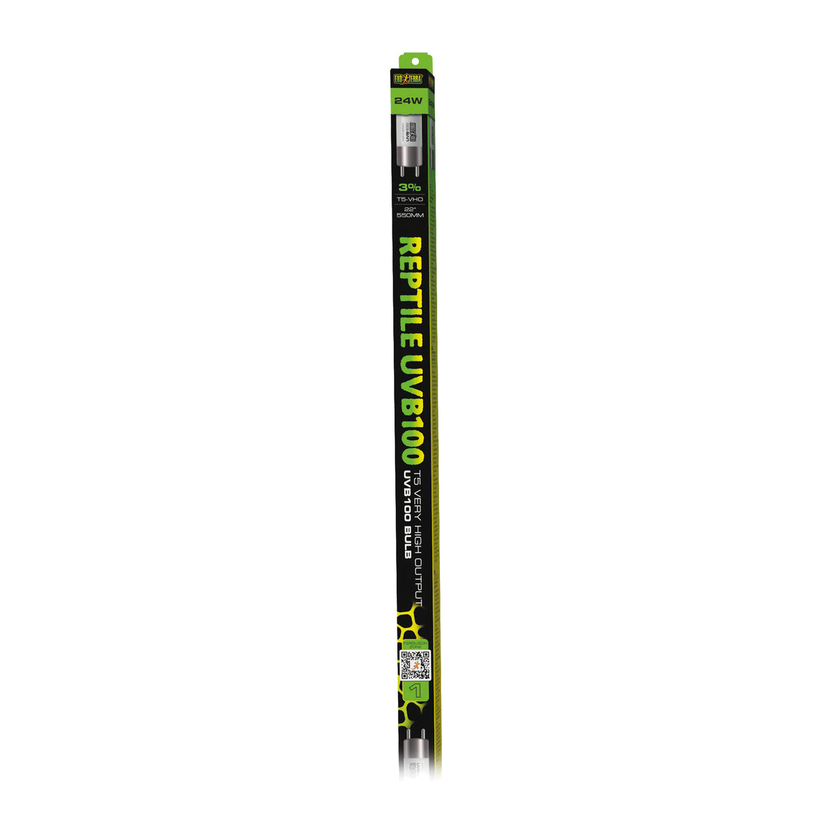 Ampoule linéaire T5 Reptile UVB100 Exo Terra à rendement très élevé, 24 W, 550 mm (22 po) - La niche&amp;moi