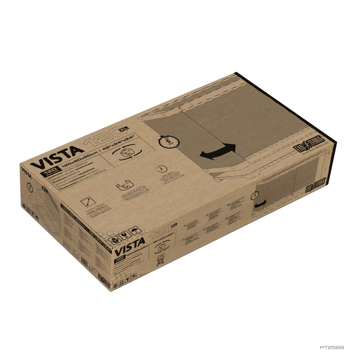 Exo Terra Vista 120XL - Panoramic Natural Terrarium - 120 x 60 x 60 cm (48 x 24 x 24 in)