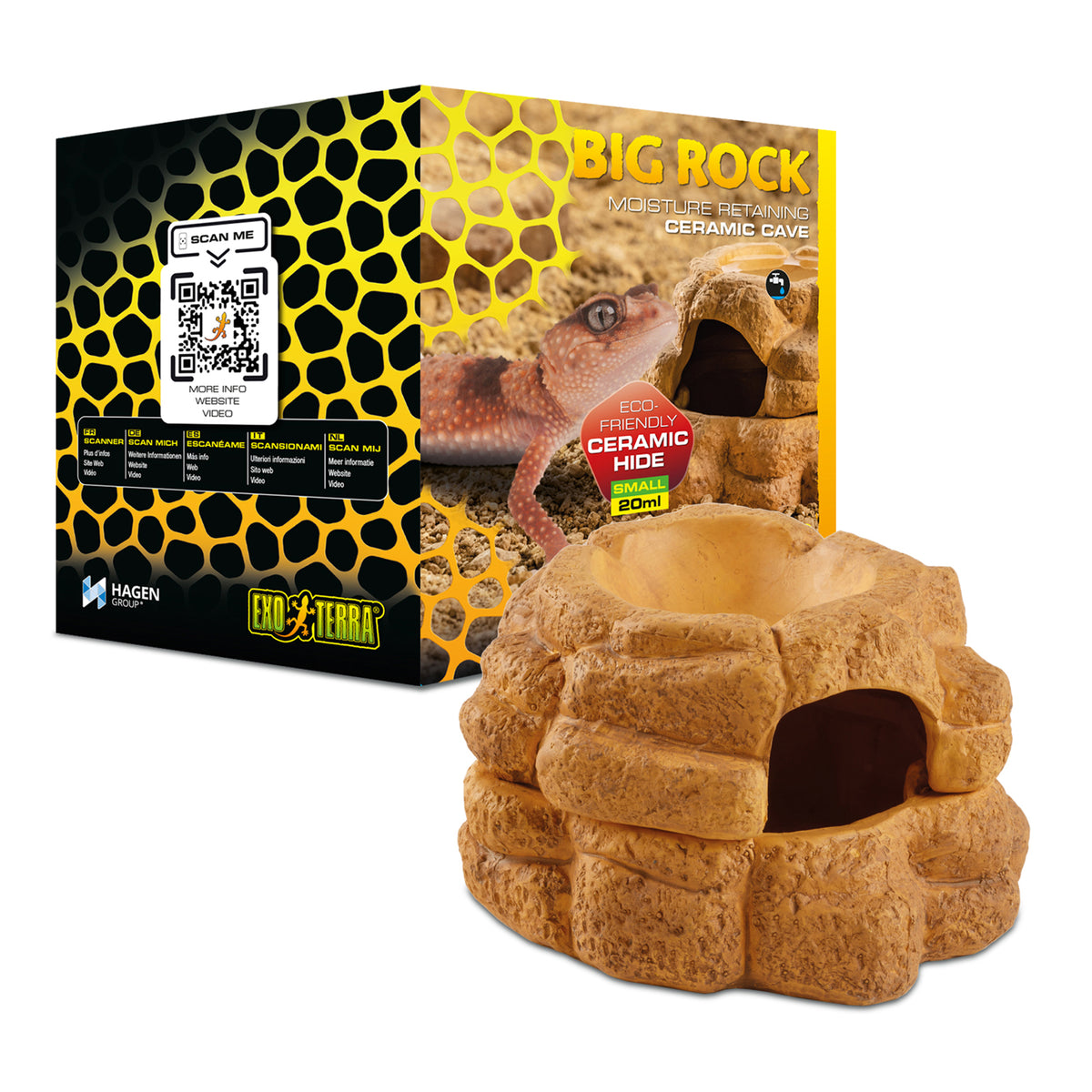 Grotta Per Rettili Exo Terra - Rifugio Naturale Per Terrari, Riduce Stress, Stabile E Impilabile - Foto 11