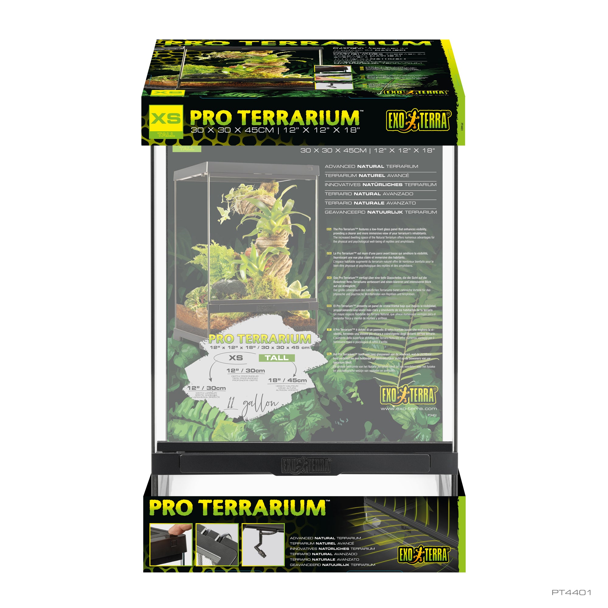 Terrarium professionnel Exo Terra, habitat avancé naturel, très petit/haut, 30 x 30 x 45 cm