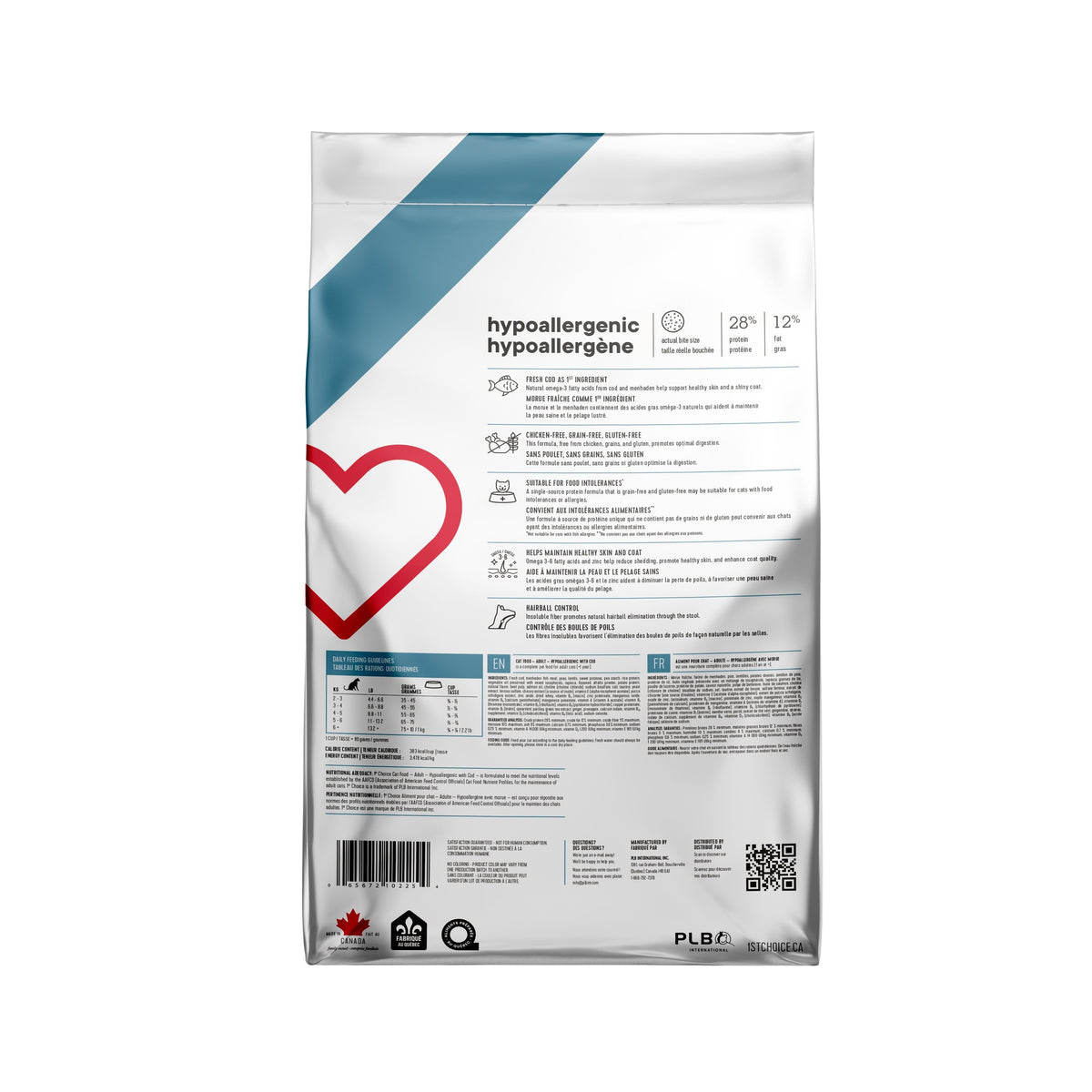 1st Choice Nourriture Pour Chat, Hypoallergène - Morue Sans Grains 1,8kg - La niche&amp;moi
