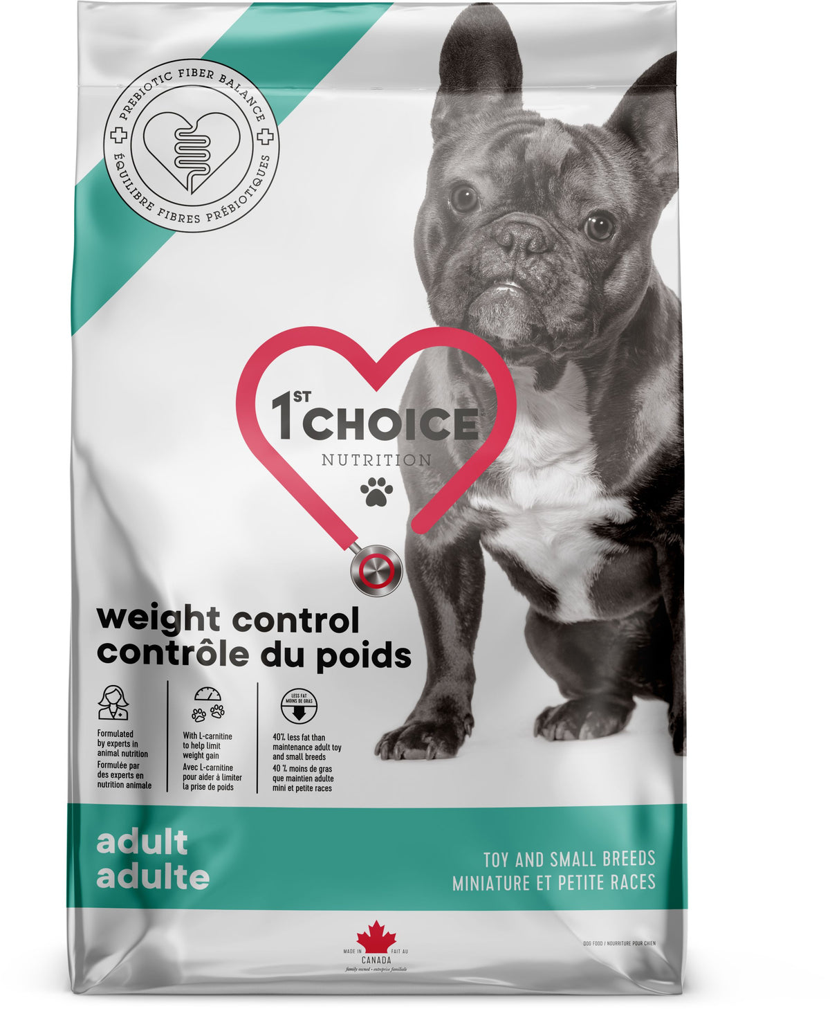 1st Choice Nourriture Pour Chien, Miniature Et Petite Races, Contrôle Du Poids - Poulet 2kg - La niche&amp;moi