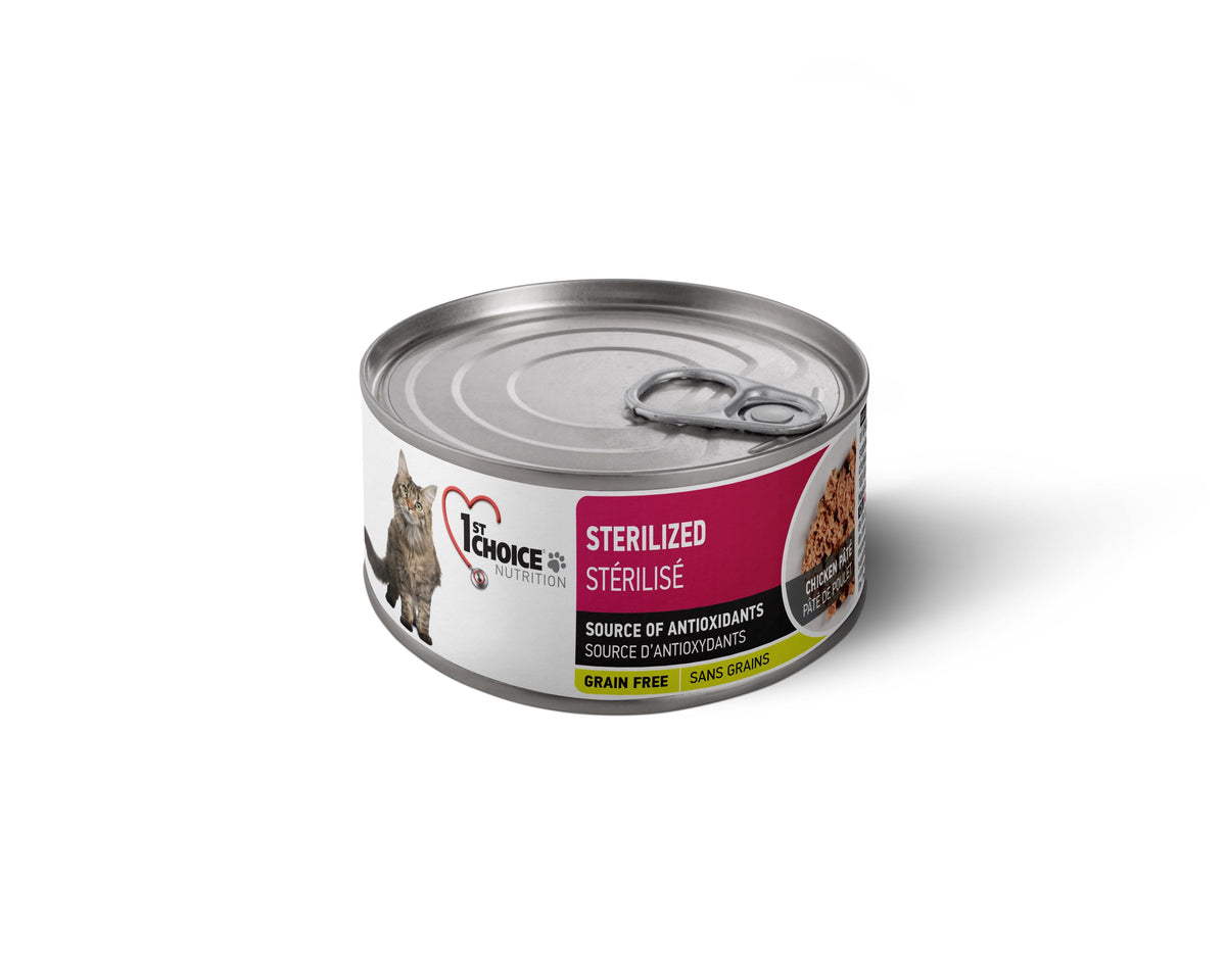 1st Choice Conserves Pour Chat, Stérilisé - Pâté De Poulet Sans Grains 156g - La niche&amp;moi