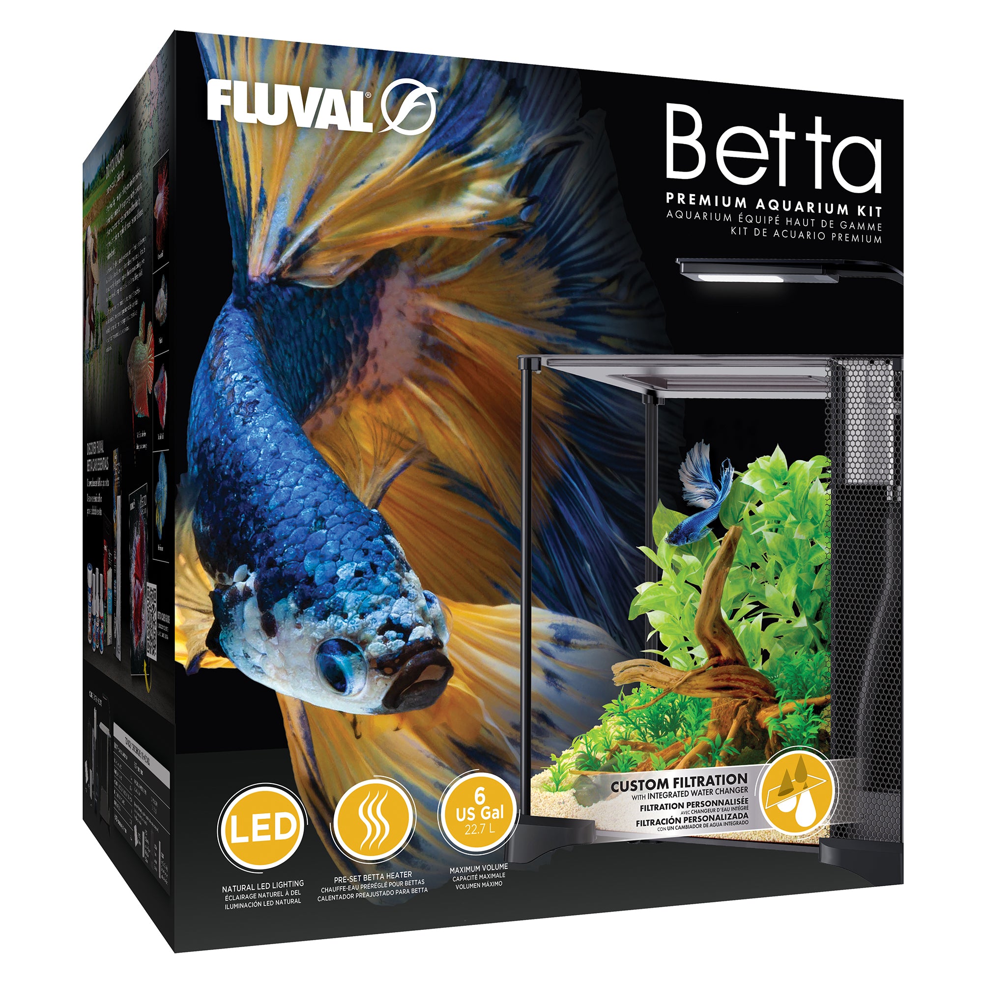 Aquarium équipé haut de gamme pour bettas, 22,7 L (6 gal US)