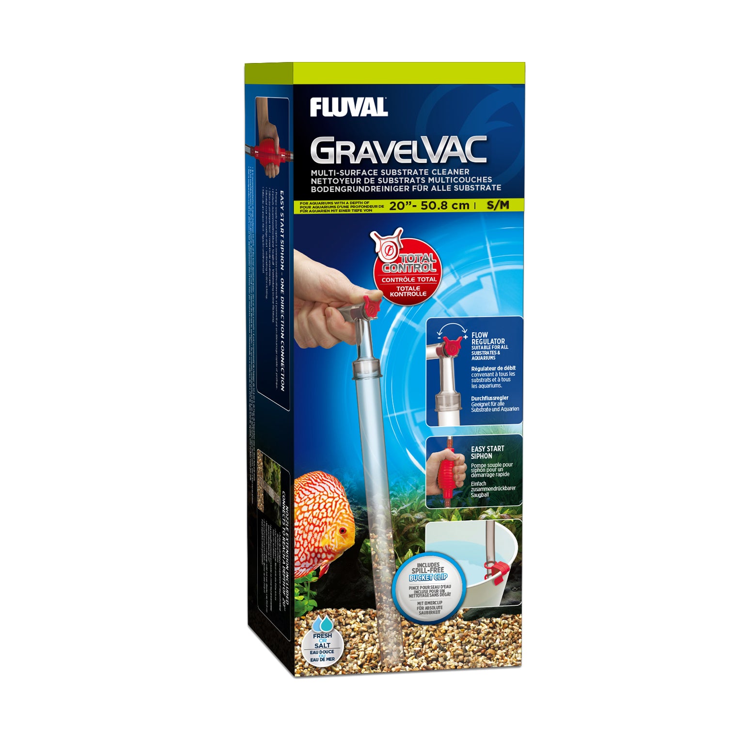 Nettoyeur GravelVac Fluval pour tous les substrats, petit/moyen