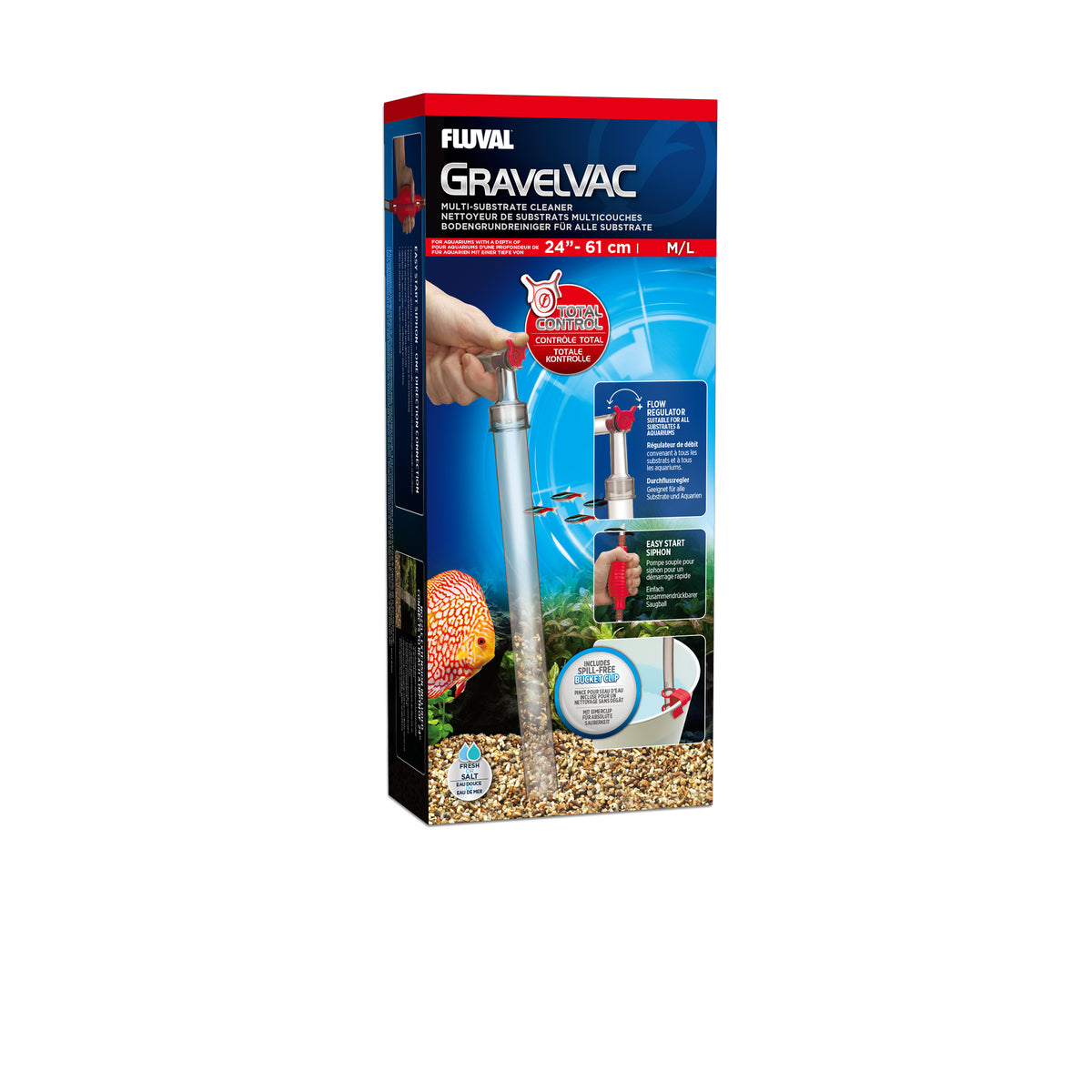 Nettoyeur GravelVac Fluval pour tous les substrats, moyen/grand - La niche&amp;moi