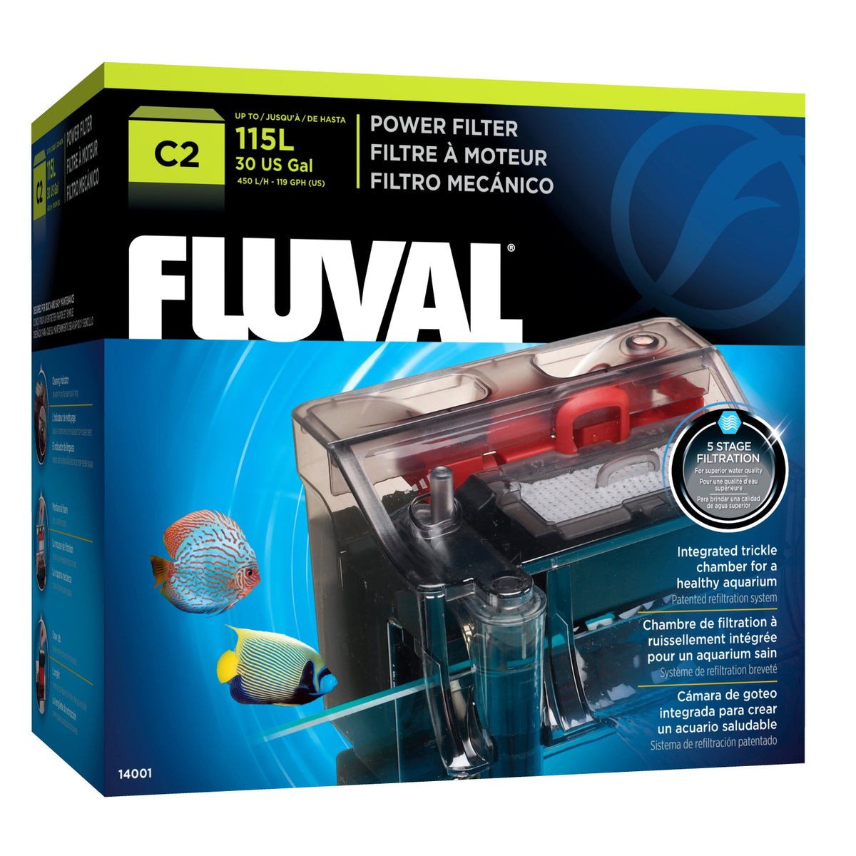 Filtre à moteur Fluval C2, 115 L (30 gal US) - La niche&amp;moi