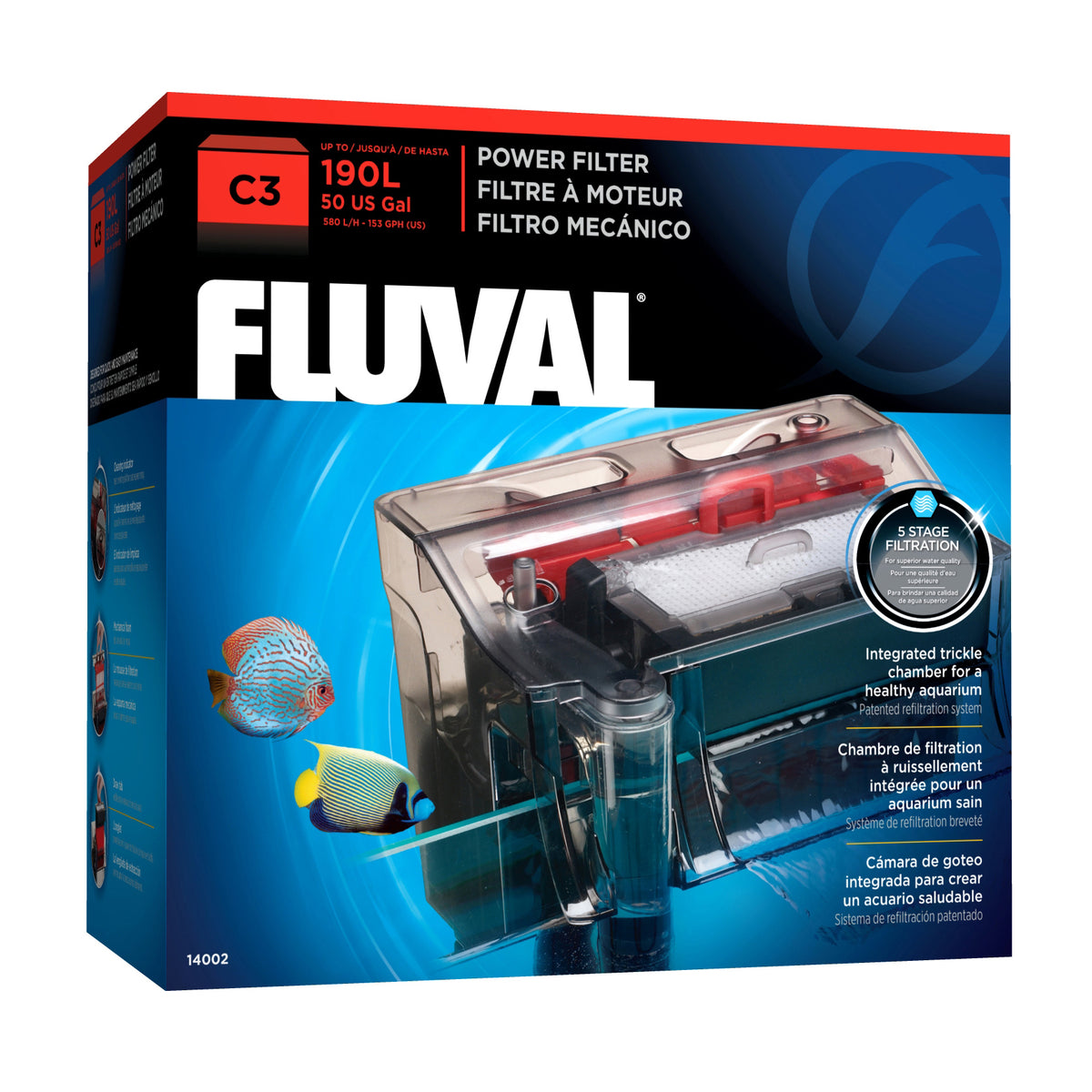 Filtre à moteur Fluval C3, 190 L (50 gal US) - La niche&amp;moi