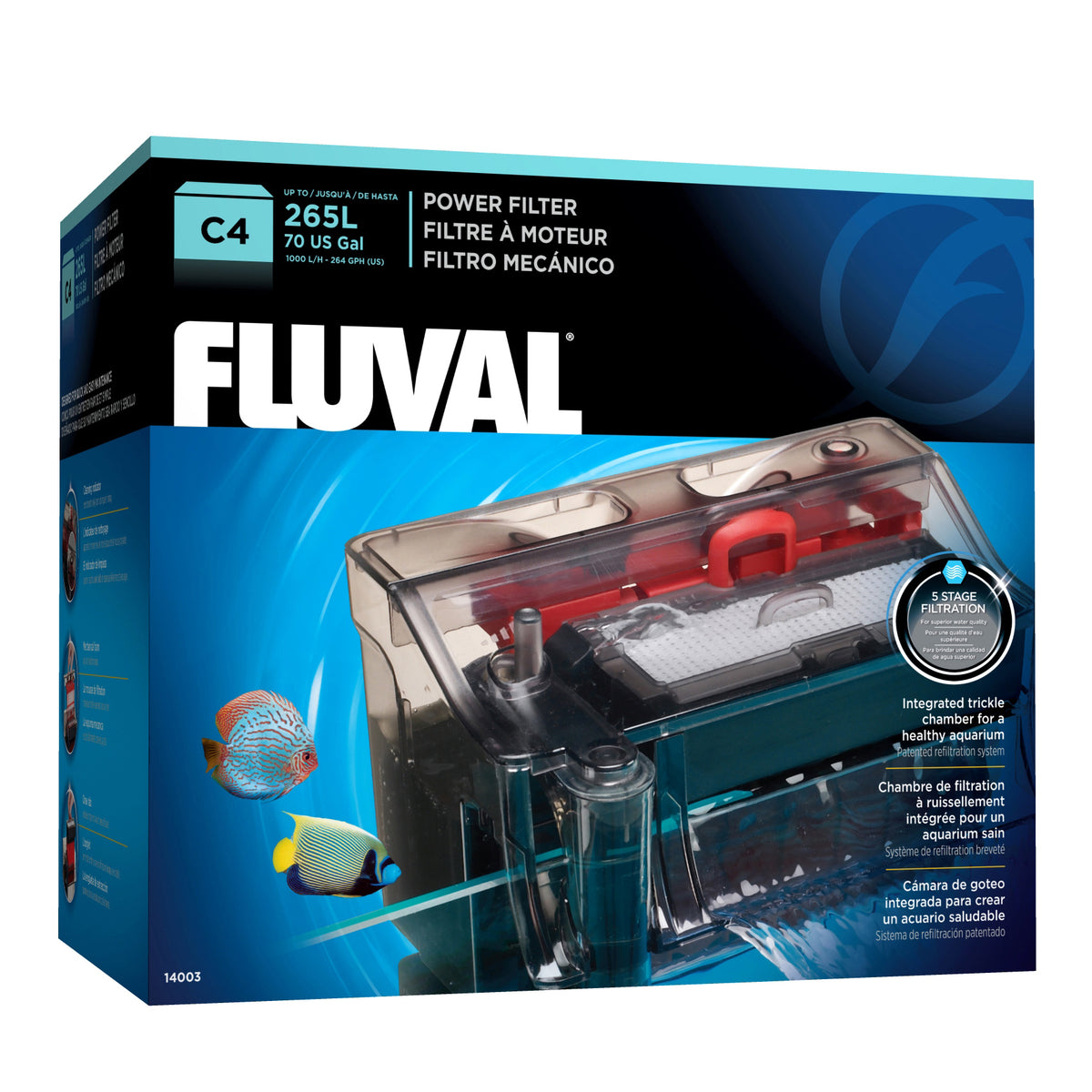 Filtre à moteur Fluval C4, 265 L (70 gal US) - La niche&amp;moi