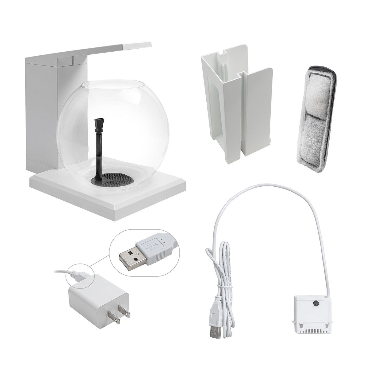 Aquarium équipé LIV Fluval pour l’aménagement miniature, blanc, 33 x 31,75 cm (13 x 12,5 po) - La niche&amp;moi