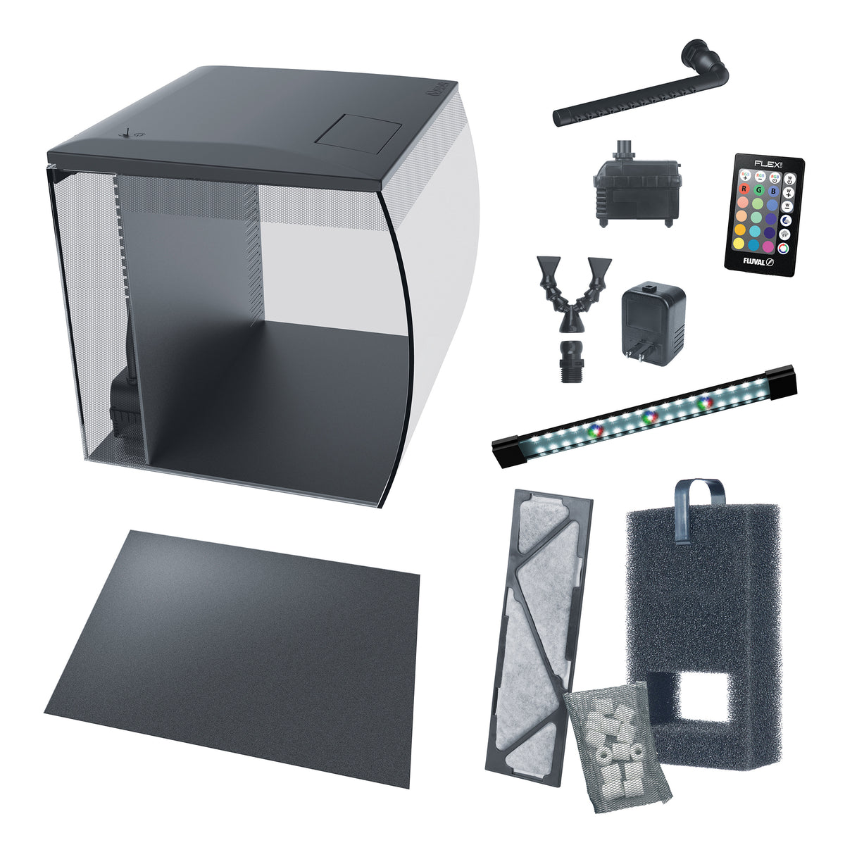 Aquarium équipé Flex 2.0 Fluval, 34 L (9 gal US) - La niche&amp;moi