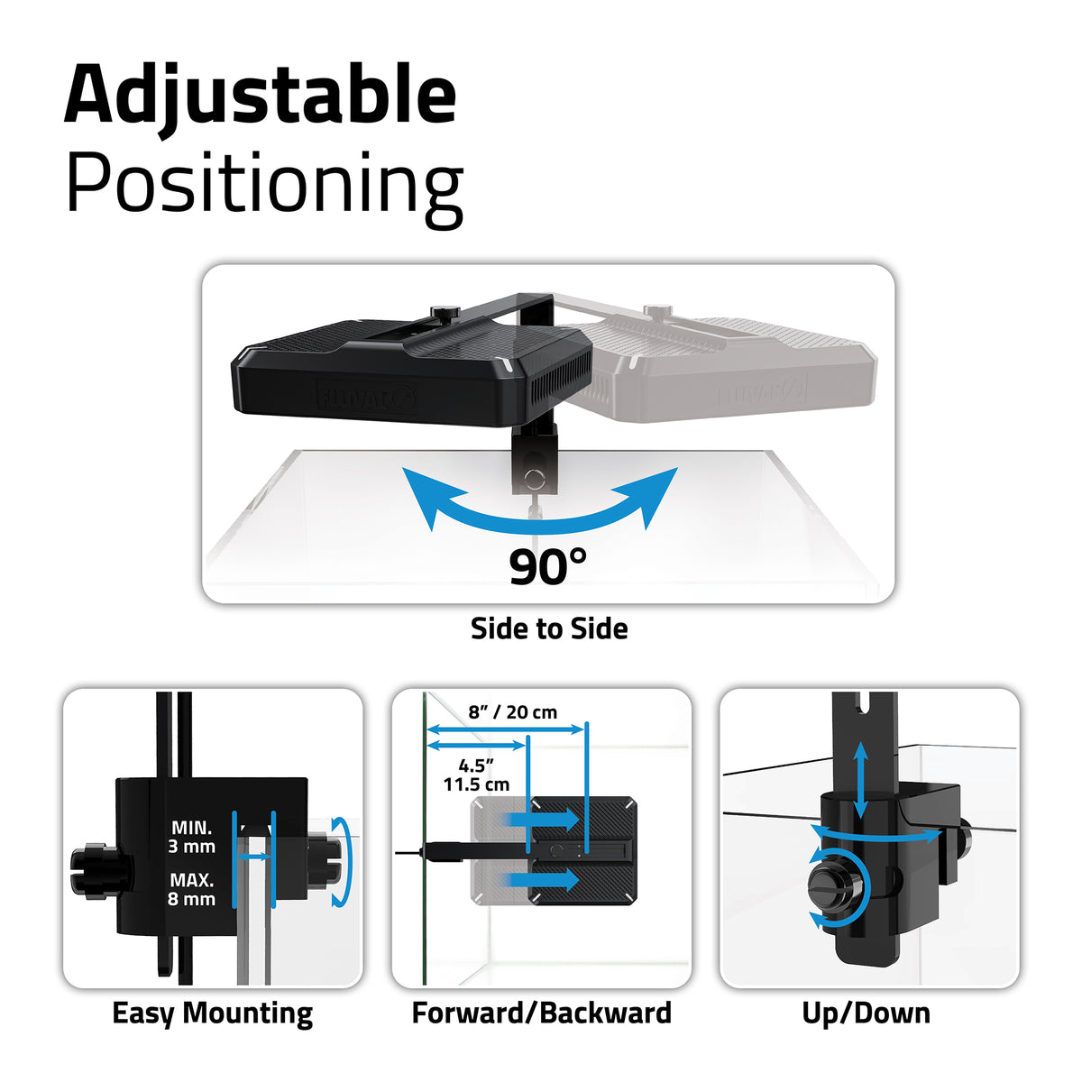 Lampe à DEL Plant 4.0 Nano Fluval, 20 W, 14,7 x 14,7 cm (5,7 x 5,7 po) - La niche&amp;moi