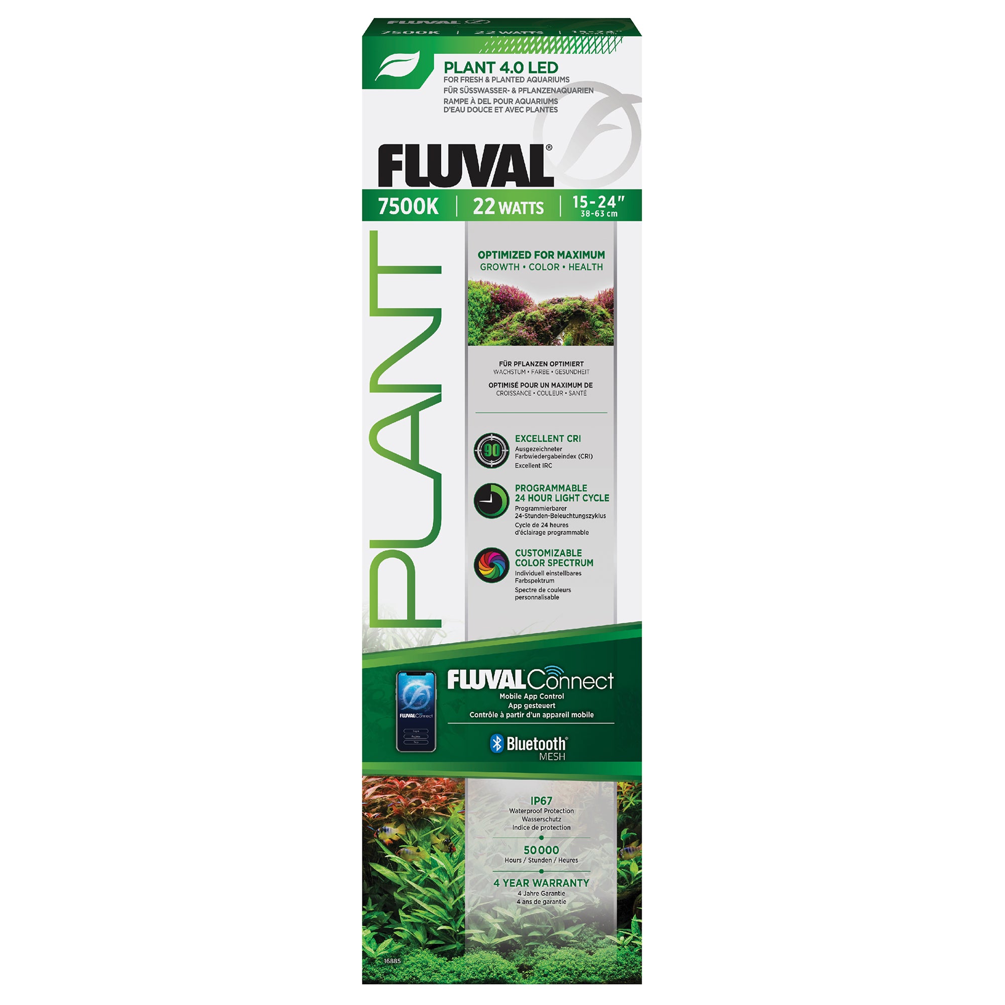 DEL Plante 4.0 Fluval, 22 W, 38-63 cm (15-24 po) - La niche&moi