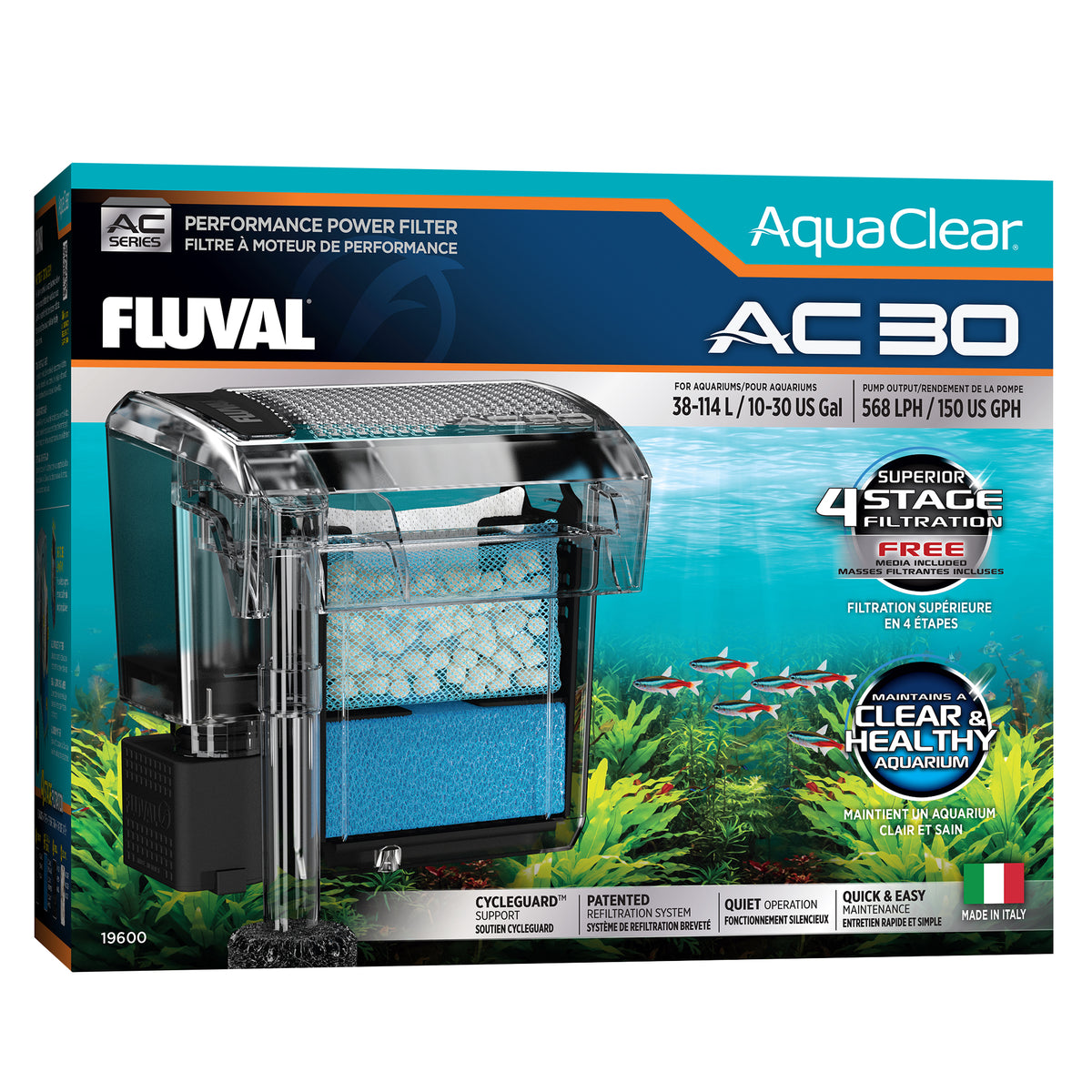 Filtre à moteur AC30 AquaClear, 38-114 L (10-30 gal) - La niche&amp;moi
