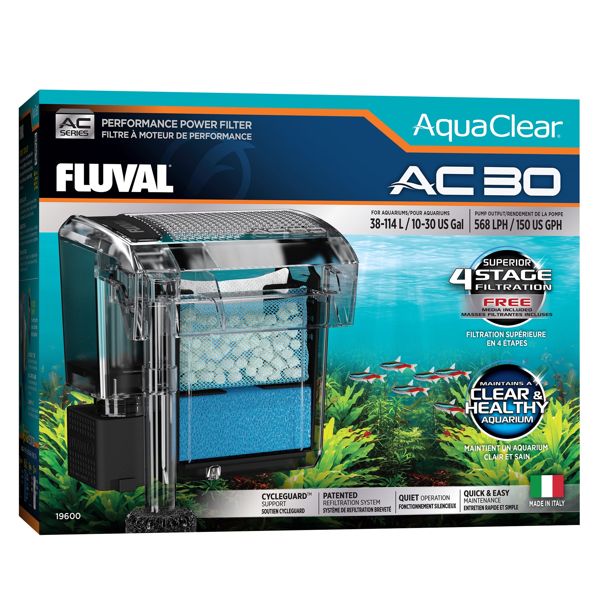 Filtre à moteur AC30 AquaClear, 38-114 L (10-30 gal)