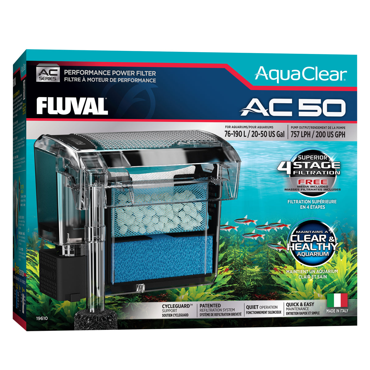 Filtre à moteur AC50 AquaClear, 76-190 L (20-50 gal) - La niche&amp;moi