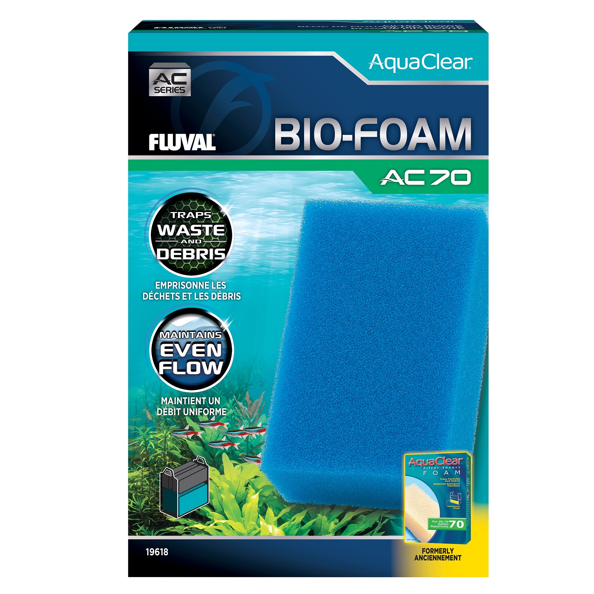 Bloc de mousse Bio-Foam pour filtre à moteur AC70 AquaClear