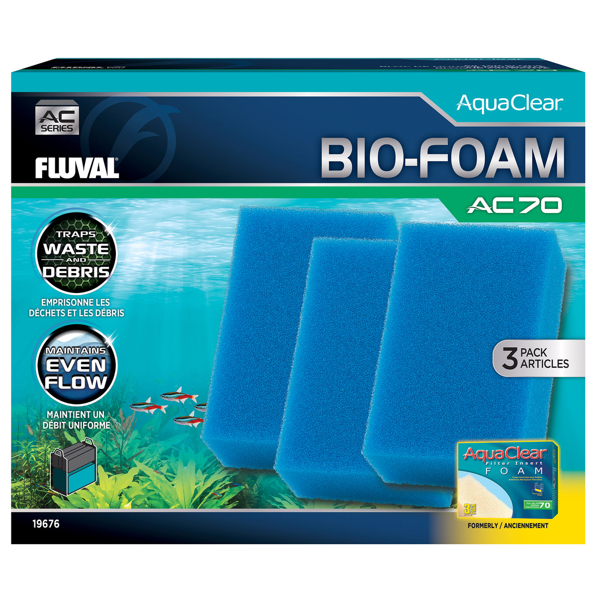 Bio-Foam for AC70 AquaClear Power Filter, 3-Pack