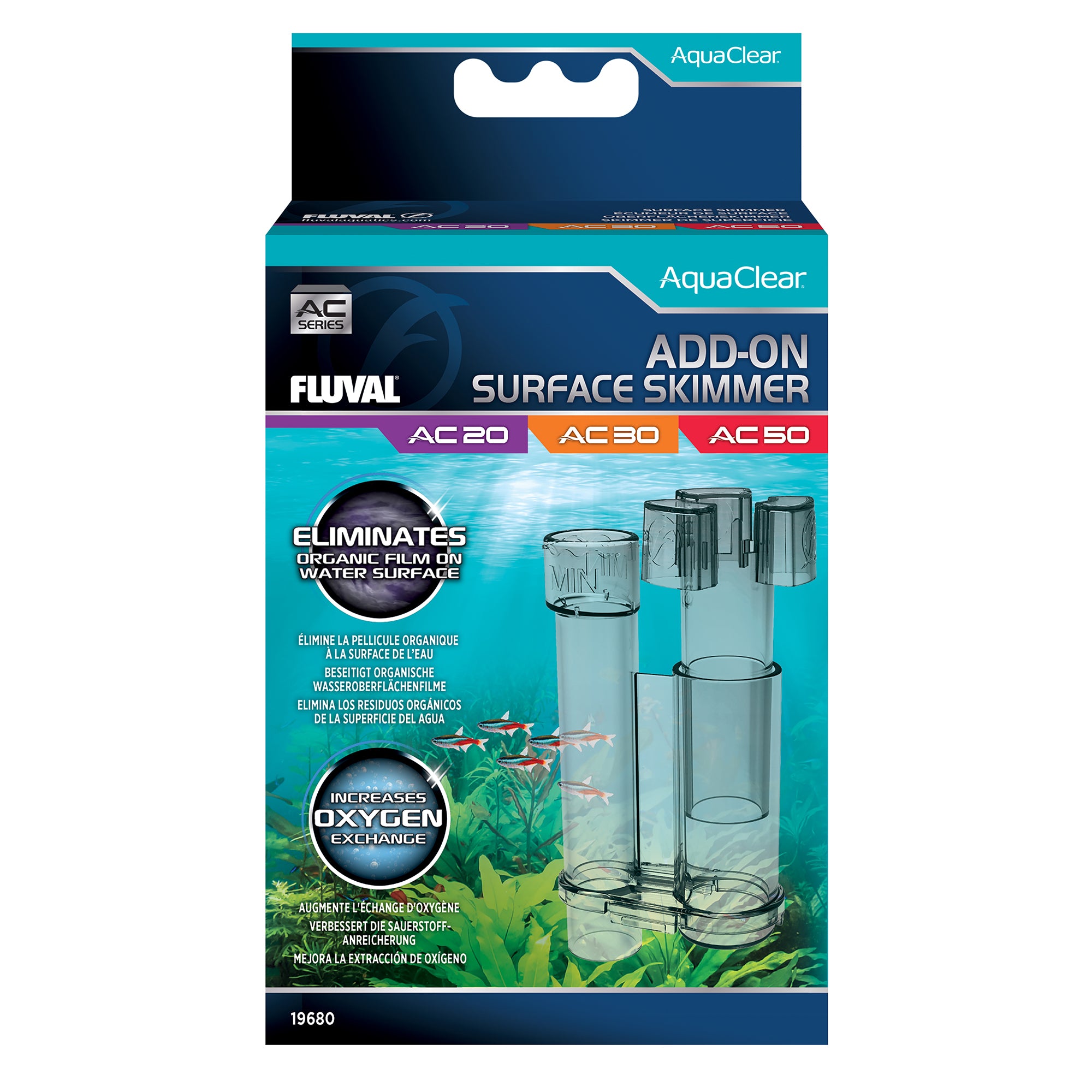 Écumeur de surface accessoire pour filtres à moteur AC20/AC30/AC50 Fluval
